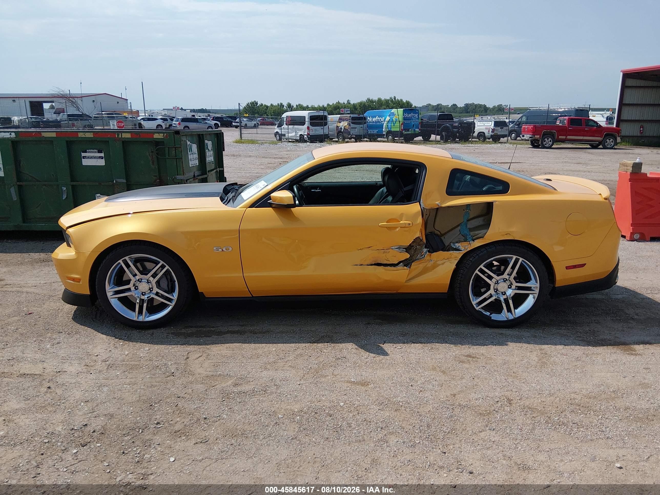 2011 Ford Mustang Gt Premium Yellow vin: 1ZVBP8CF3B5152103