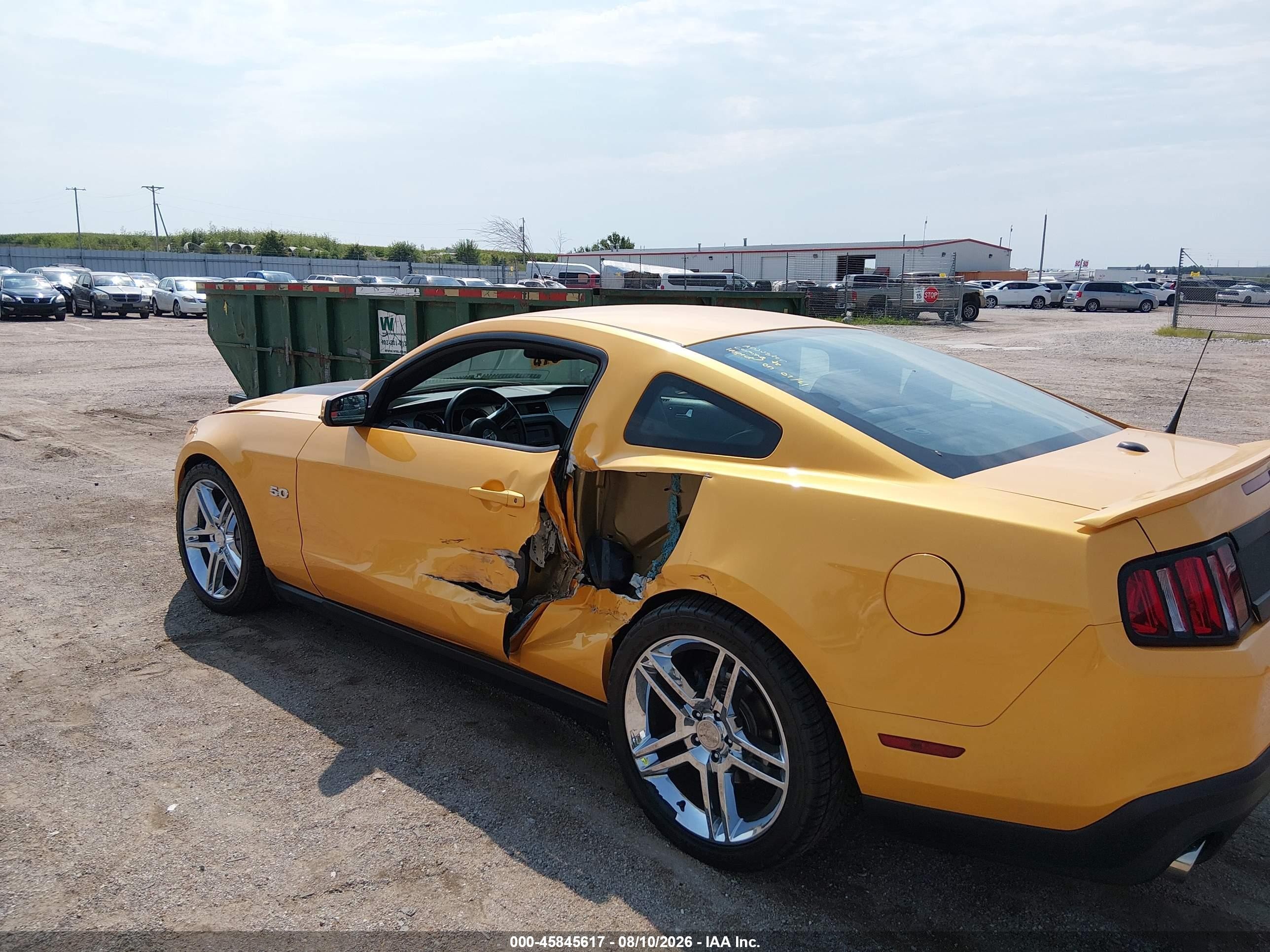 2011 Ford Mustang Gt Premium Yellow vin: 1ZVBP8CF3B5152103