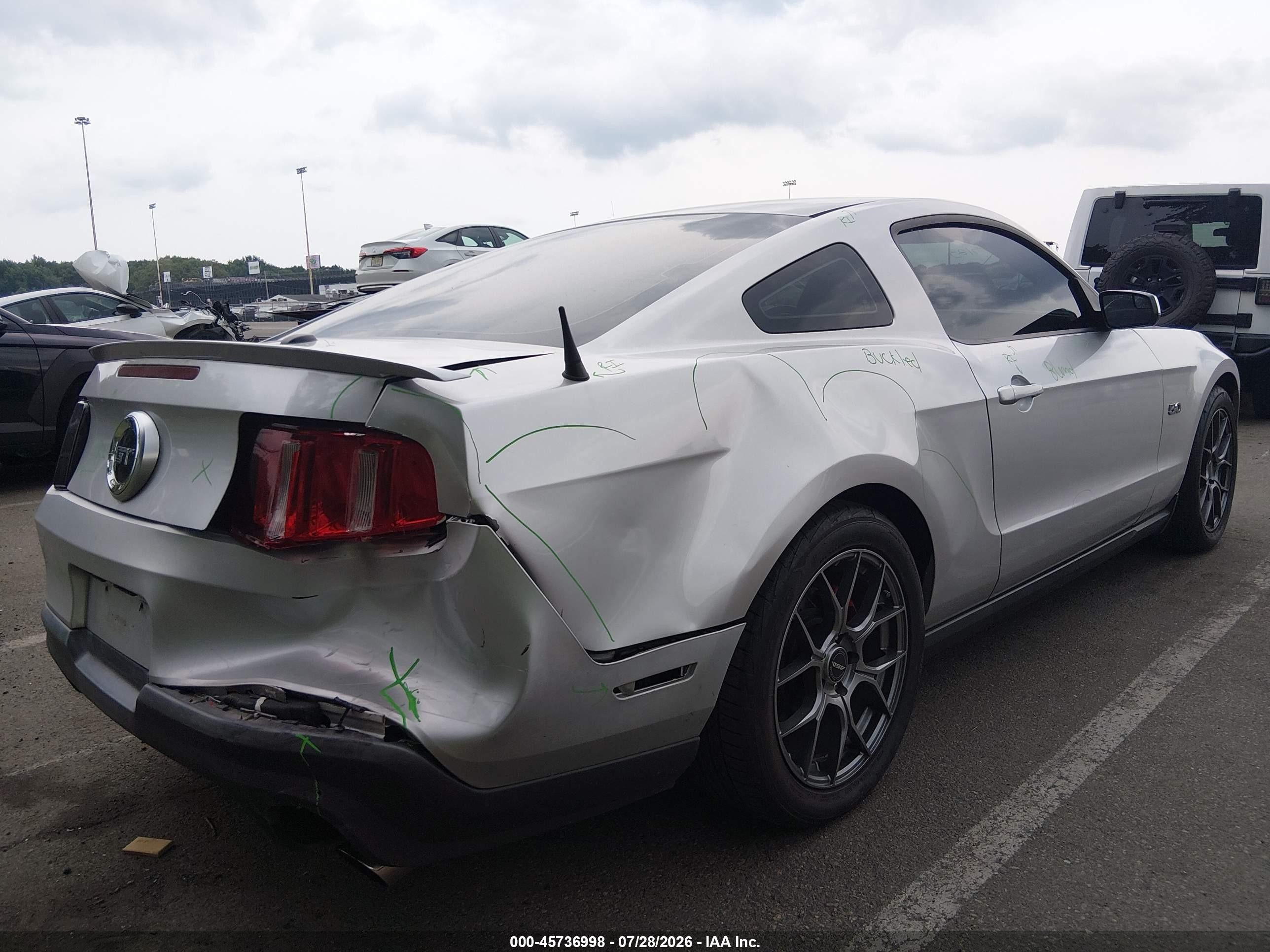 2012 Ford Mustang Gt/gt Premium Silver vin: 1ZVBP8CF3C5223916