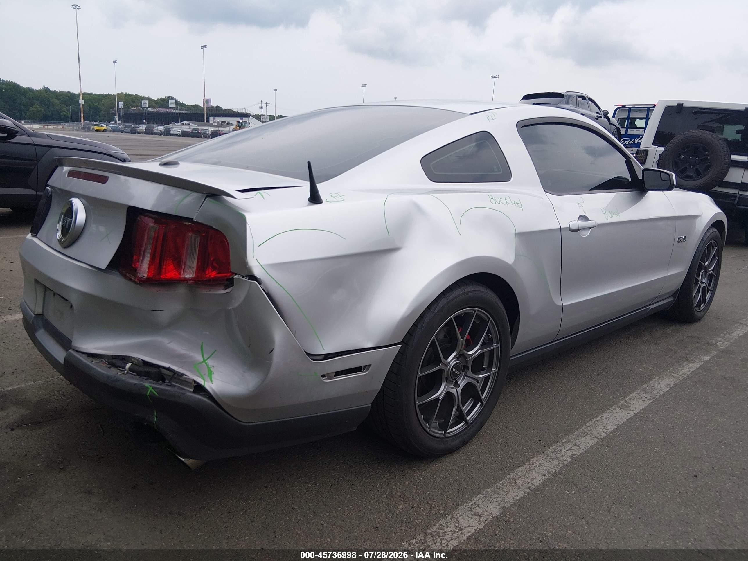 2012 Ford Mustang Gt/gt Premium Silver vin: 1ZVBP8CF3C5223916