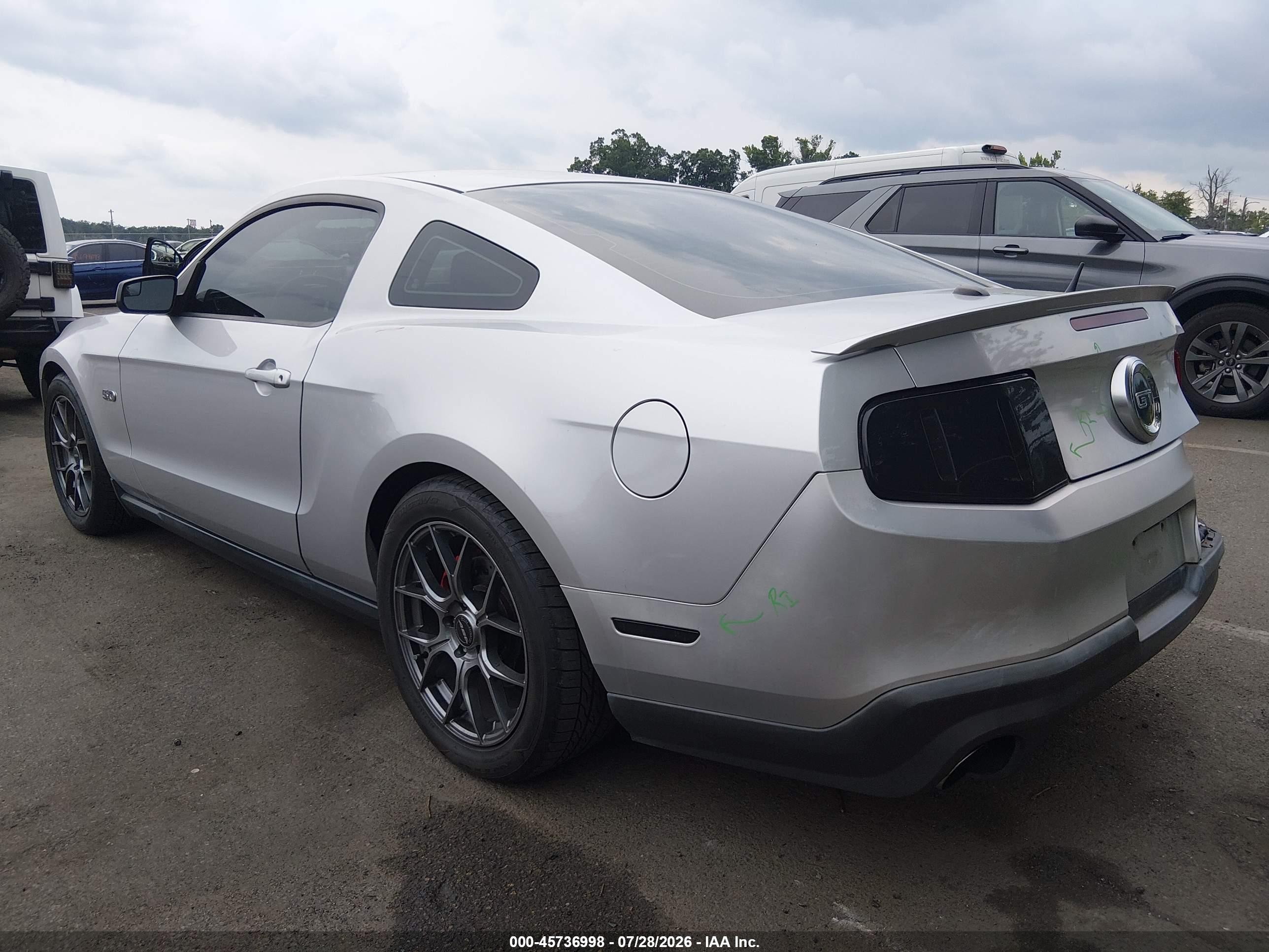 2012 Ford Mustang Gt/gt Premium Silver vin: 1ZVBP8CF3C5223916