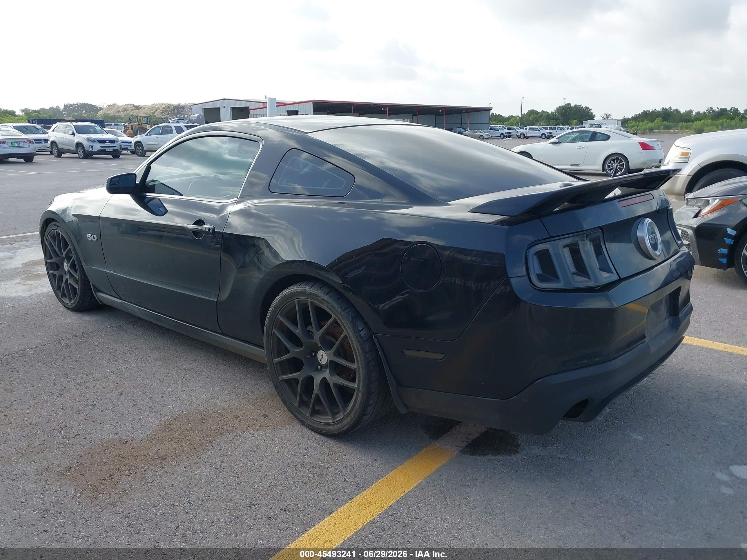 2012 Ford Mustang   Black vin: 1ZVBP8CF3C5231255