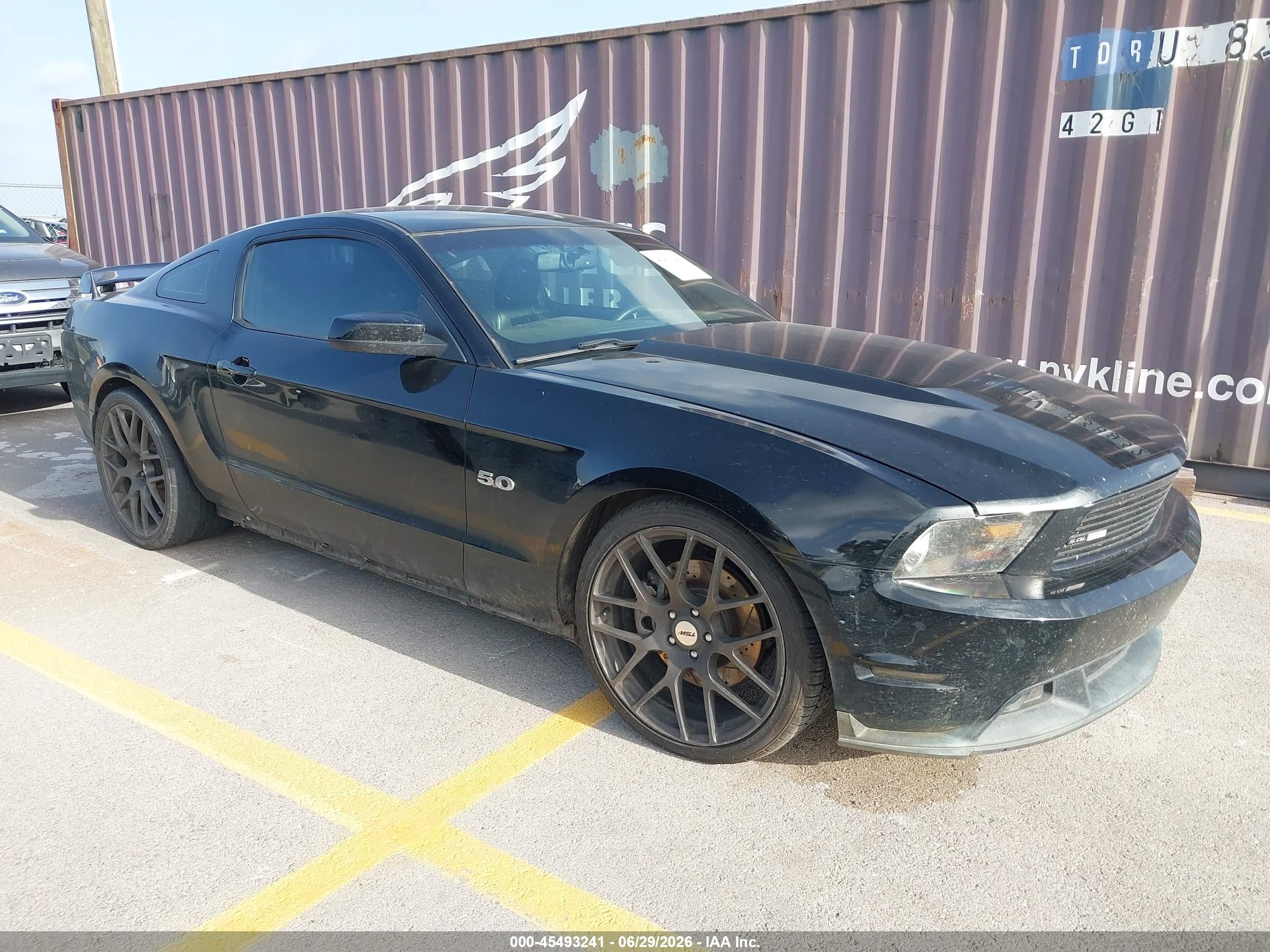 2012 Ford Mustang   Black vin: 1ZVBP8CF3C5231255