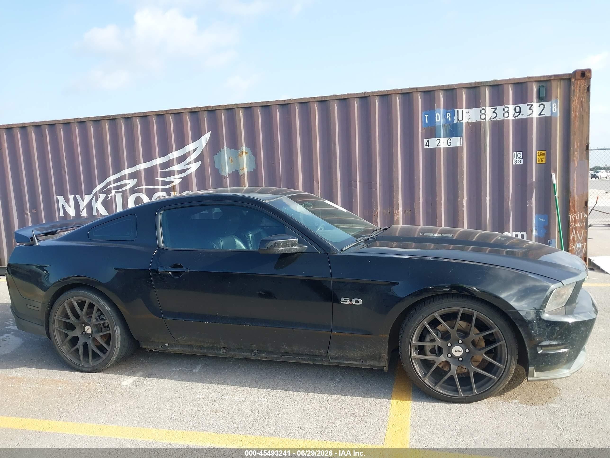 2012 Ford Mustang   Black vin: 1ZVBP8CF3C5231255