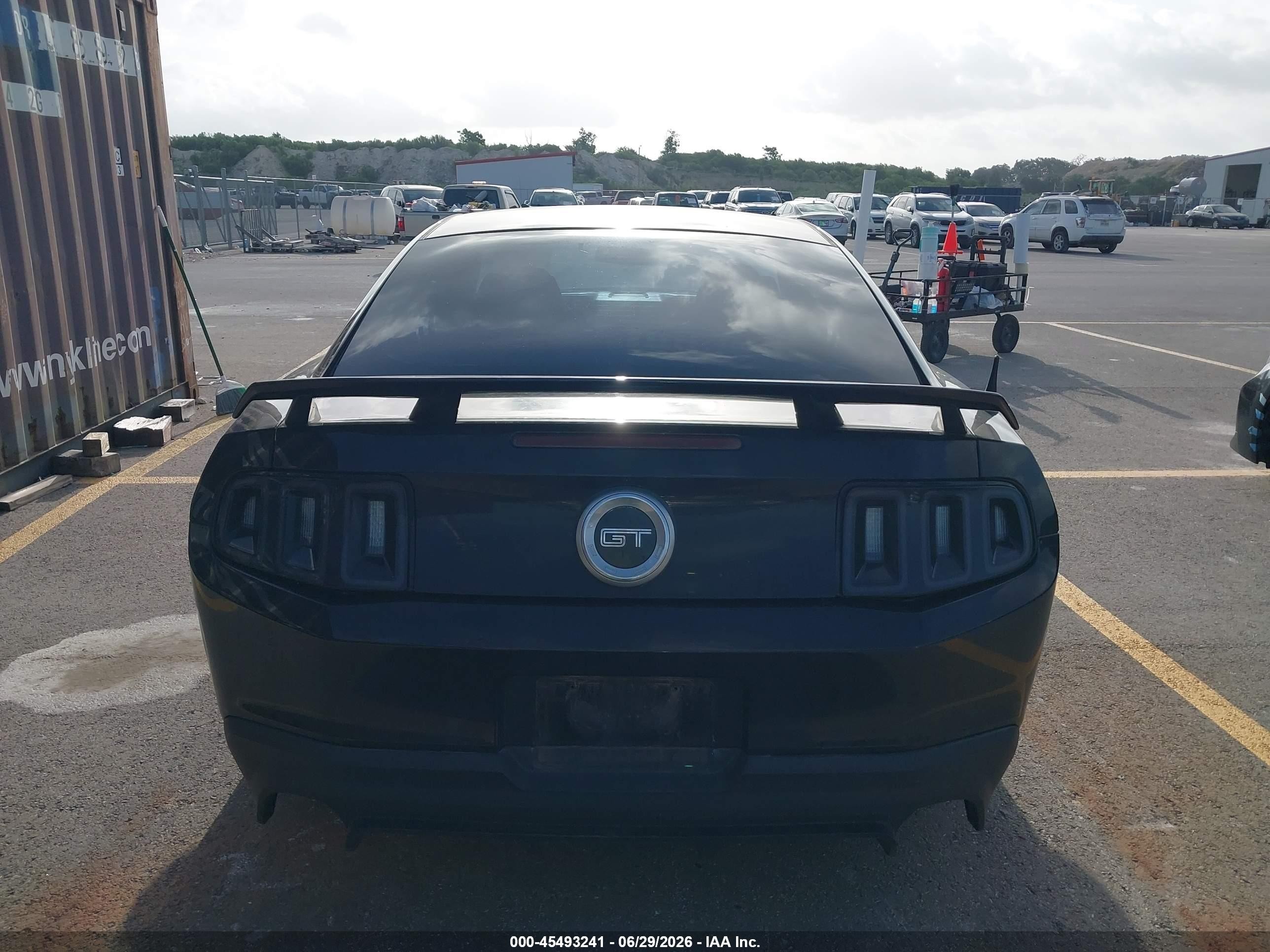2012 Ford Mustang   Black vin: 1ZVBP8CF3C5231255
