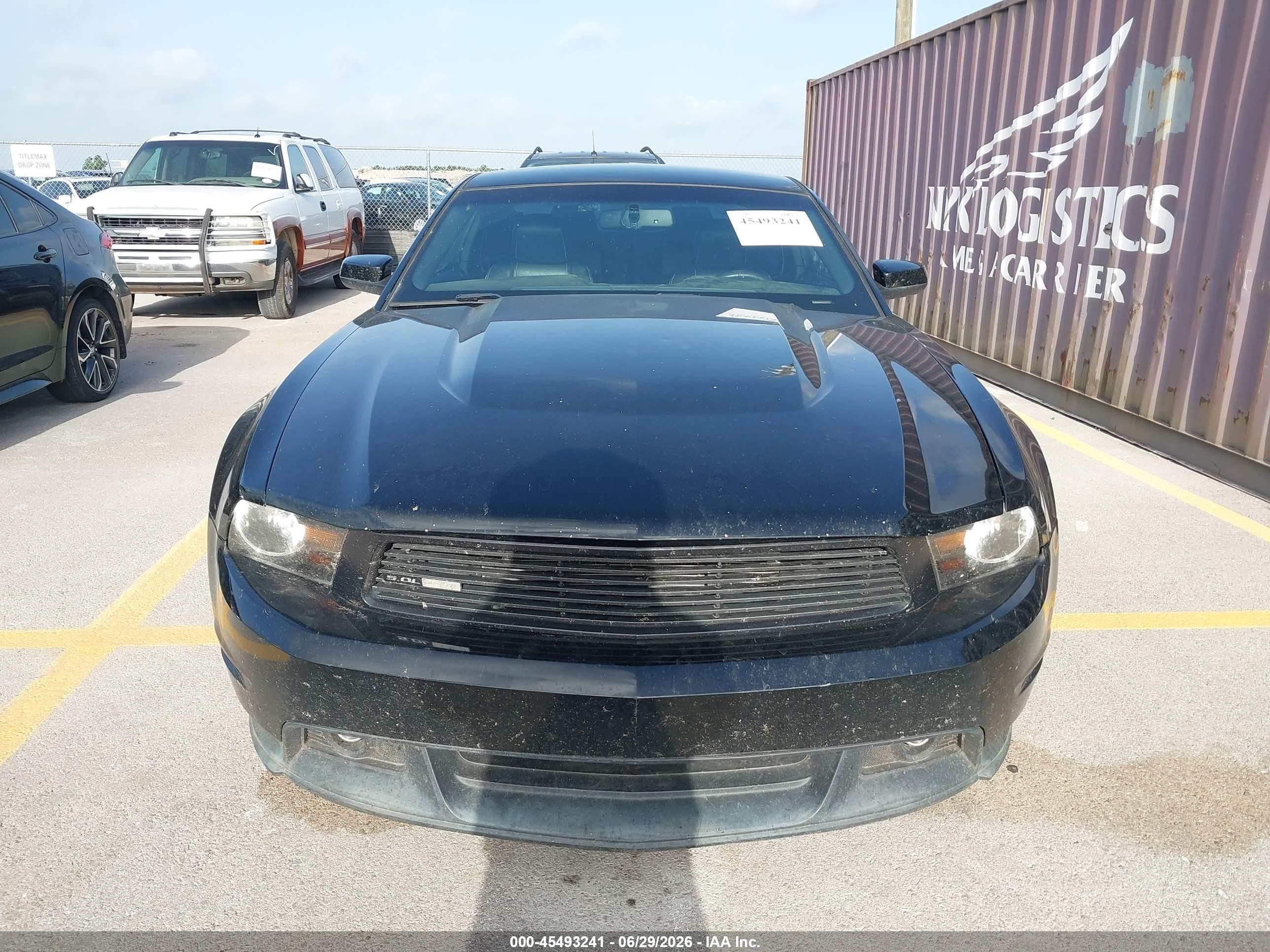 2012 Ford Mustang   Black vin: 1ZVBP8CF3C5231255