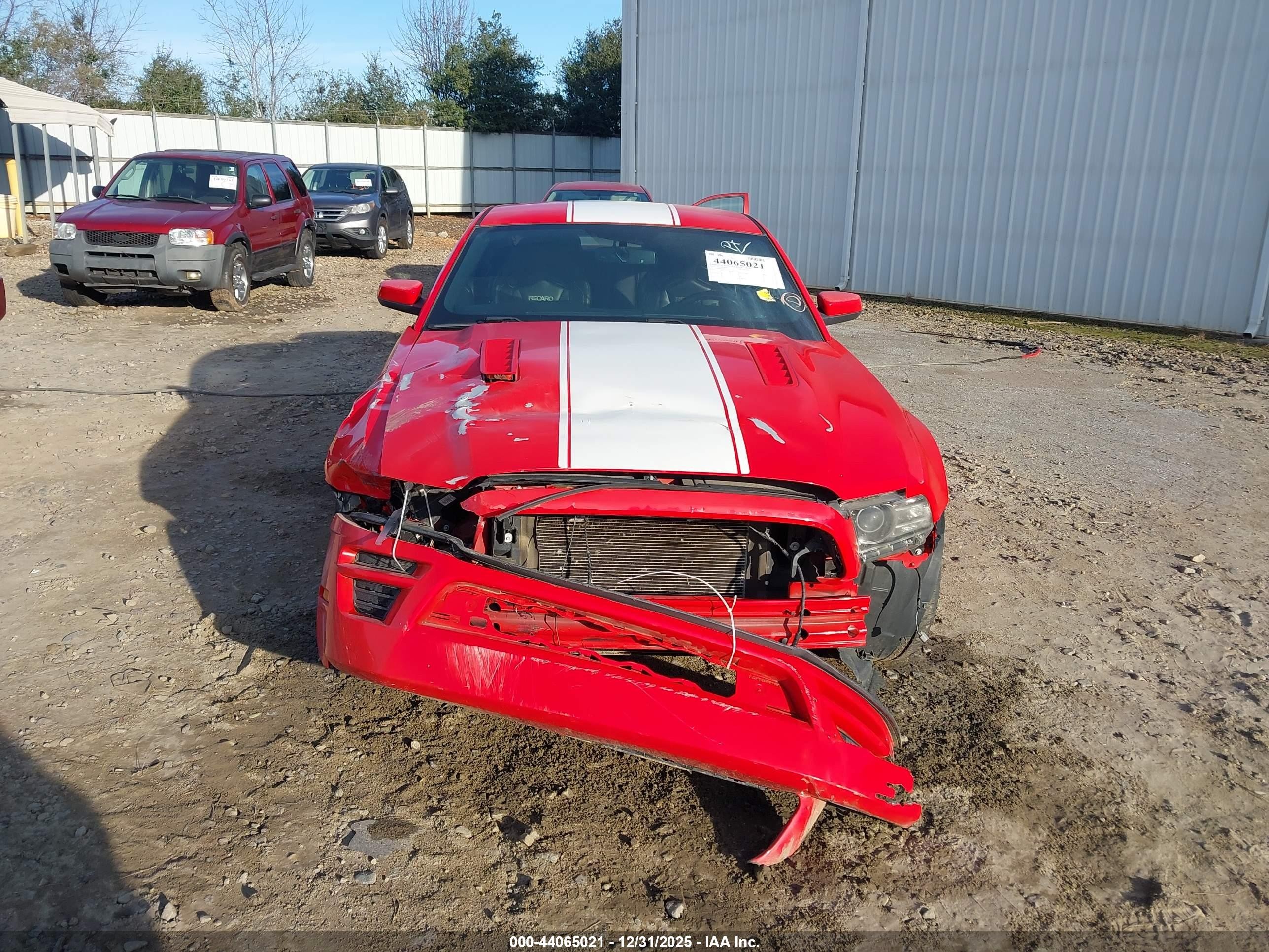 2013 Ford Mustang Gt Premium Red vin: 1ZVBP8CF3D5277377
