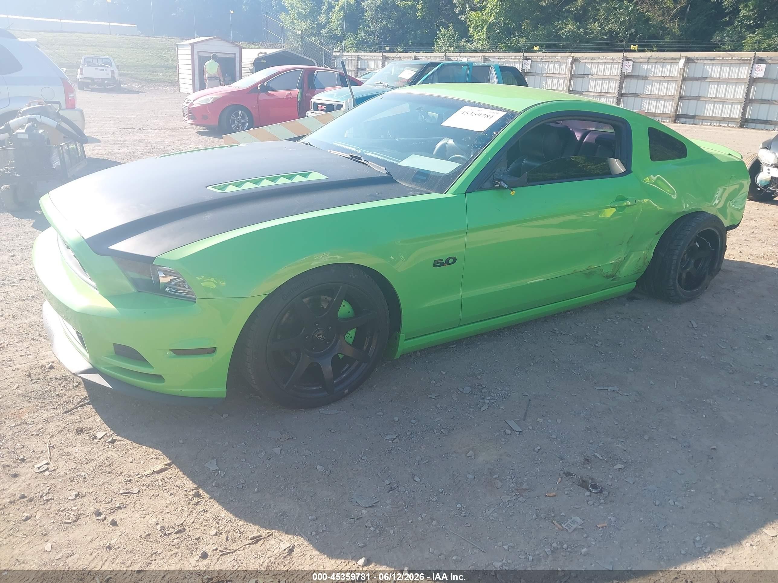 2014 Ford Mustang Gt Premium Green vin: 1ZVBP8CF3E5256076