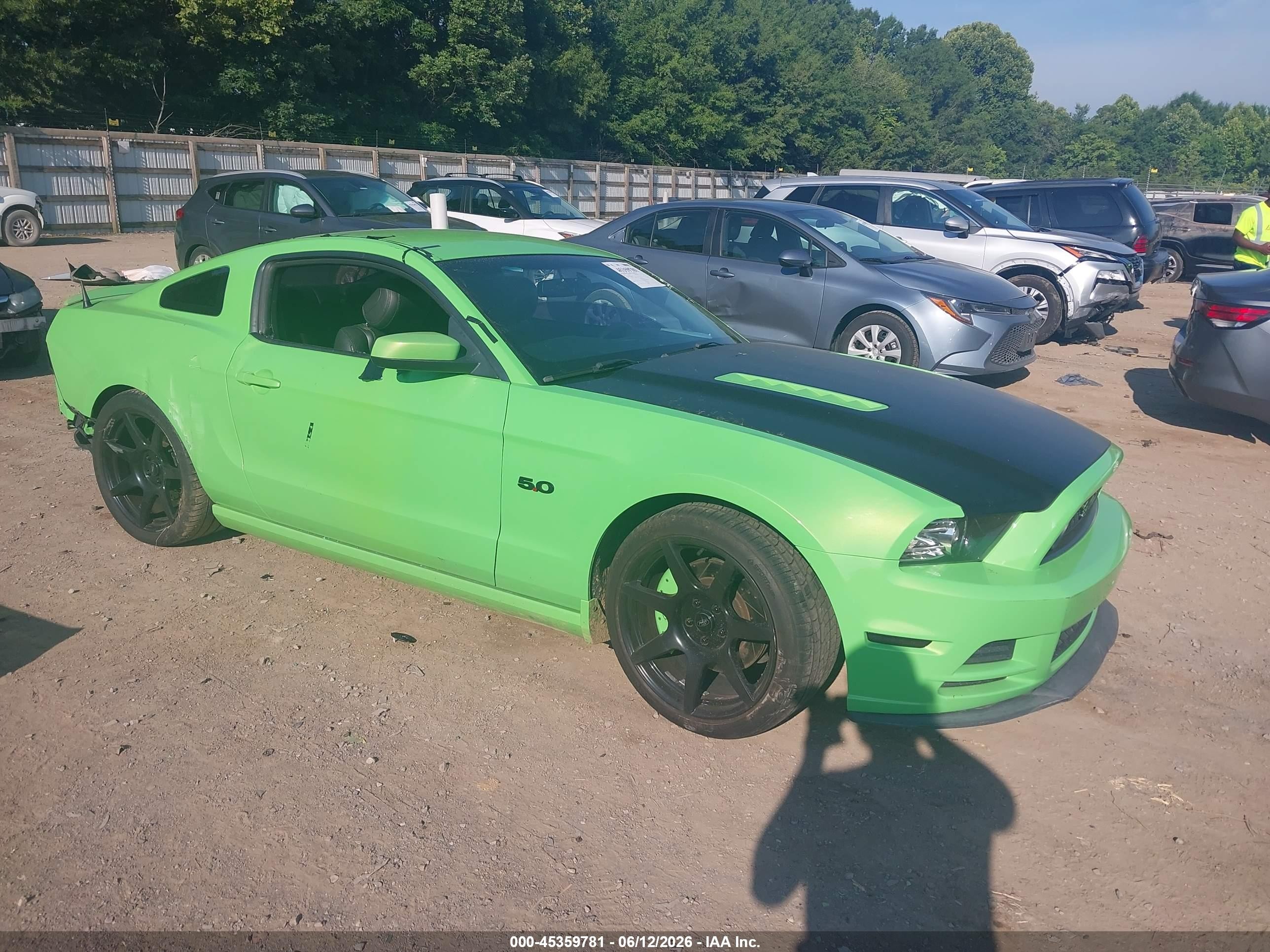 2014 Ford Mustang Gt Premium Green vin: 1ZVBP8CF3E5256076