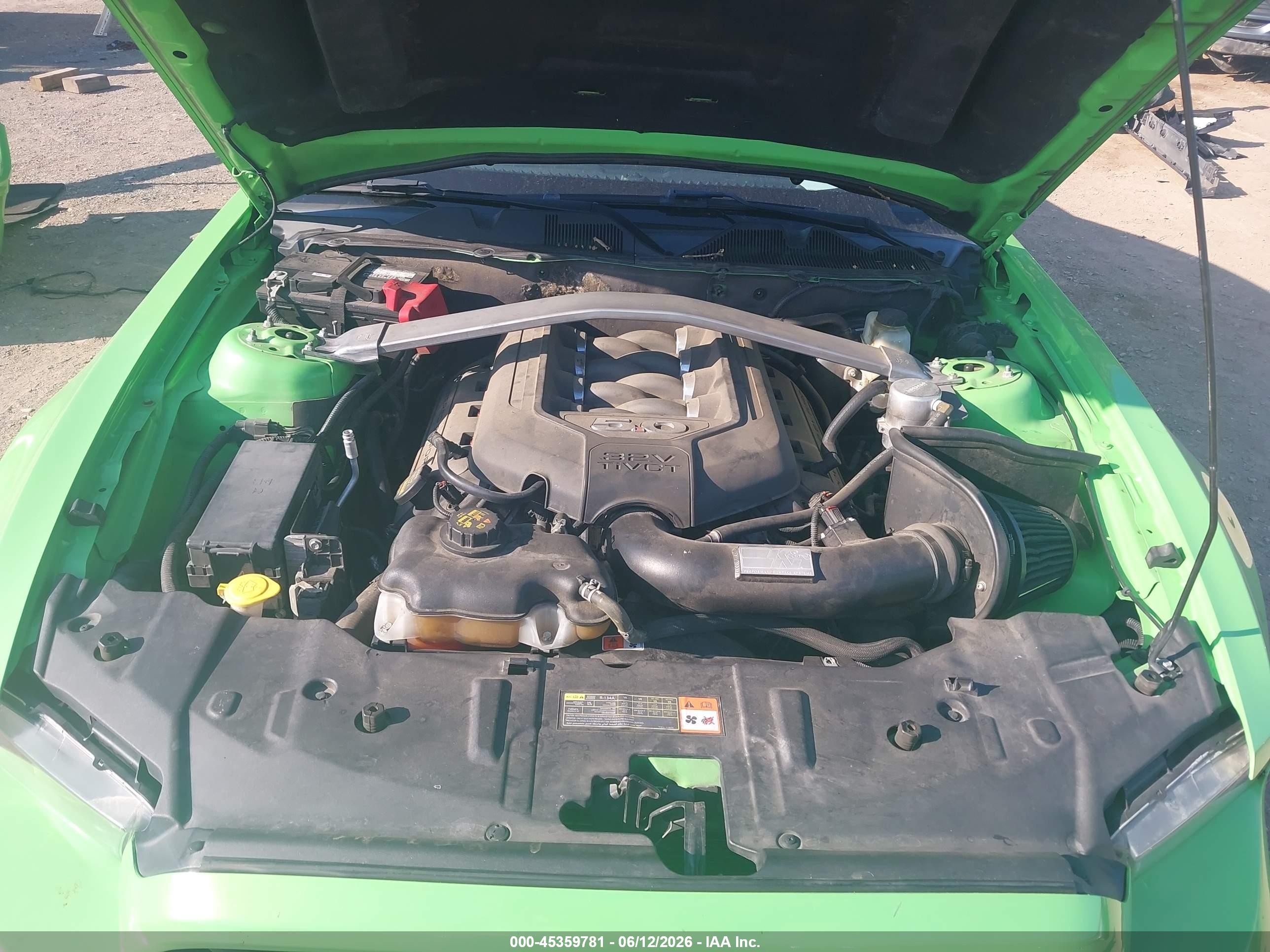 2014 Ford Mustang Gt Premium Green vin: 1ZVBP8CF3E5256076