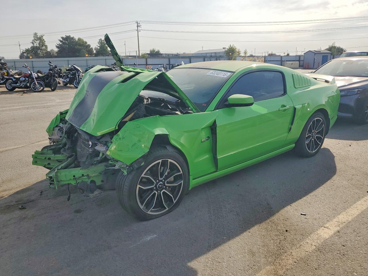 2013 Ford Mustang Gt Зеленый vin: 1ZVBP8CF4D5202512