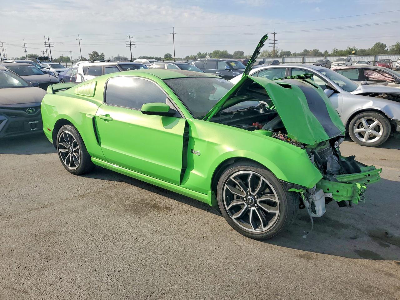 2013 Ford Mustang Gt Green vin: 1ZVBP8CF4D5202512