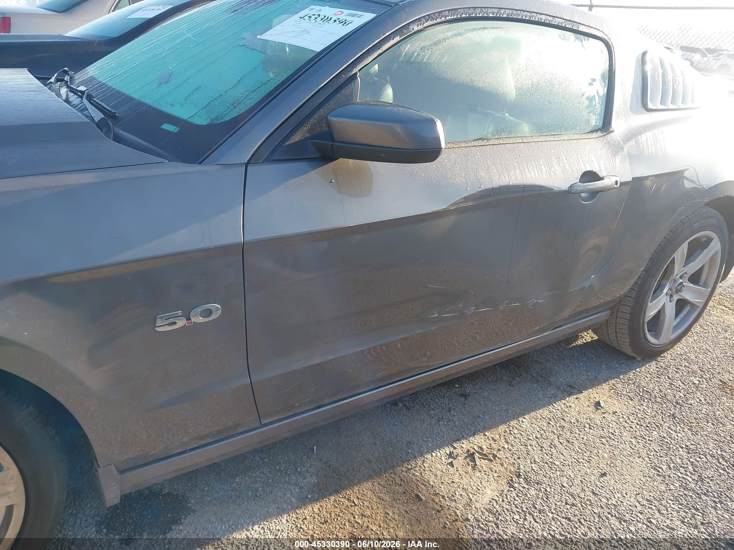 2013 Ford Mustang Gt Premium Gray vin: 1ZVBP8CF4D5247756