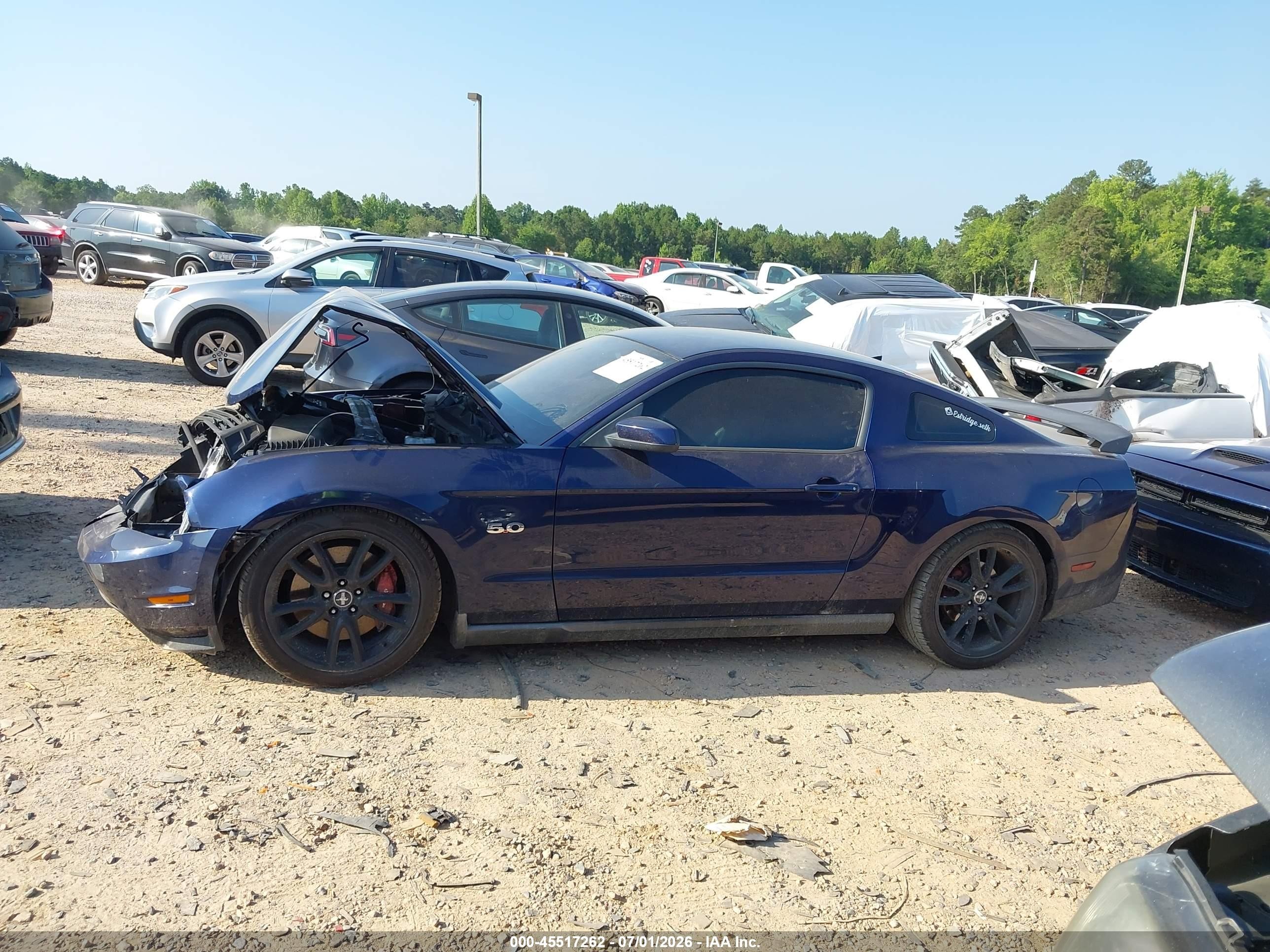 2011 Ford Mustang Gt Premium Blue vin: 1ZVBP8CF5B5110273