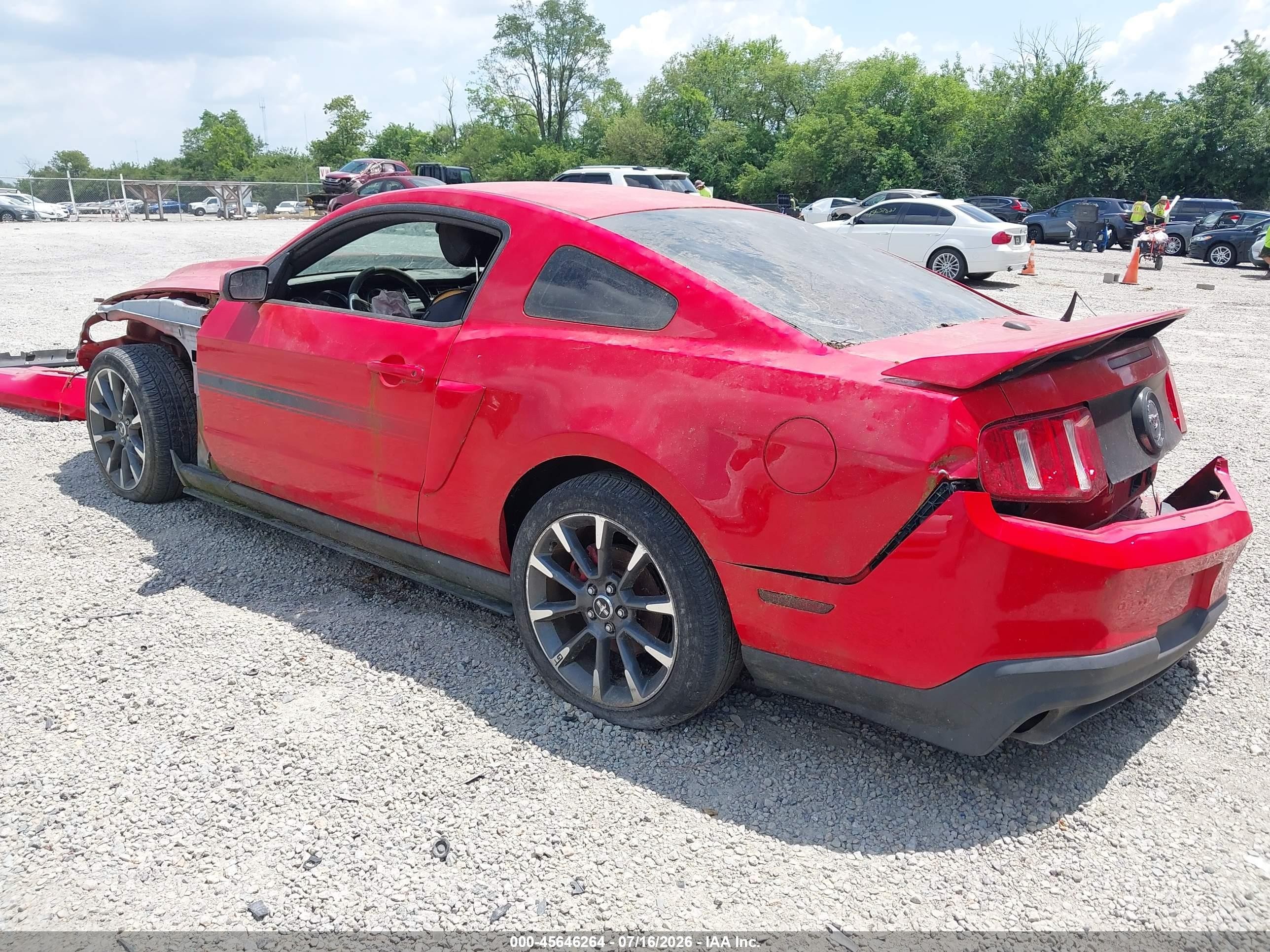 2012 Ford Mustang Gt Premium Red vin: 1ZVBP8CF5C5257520