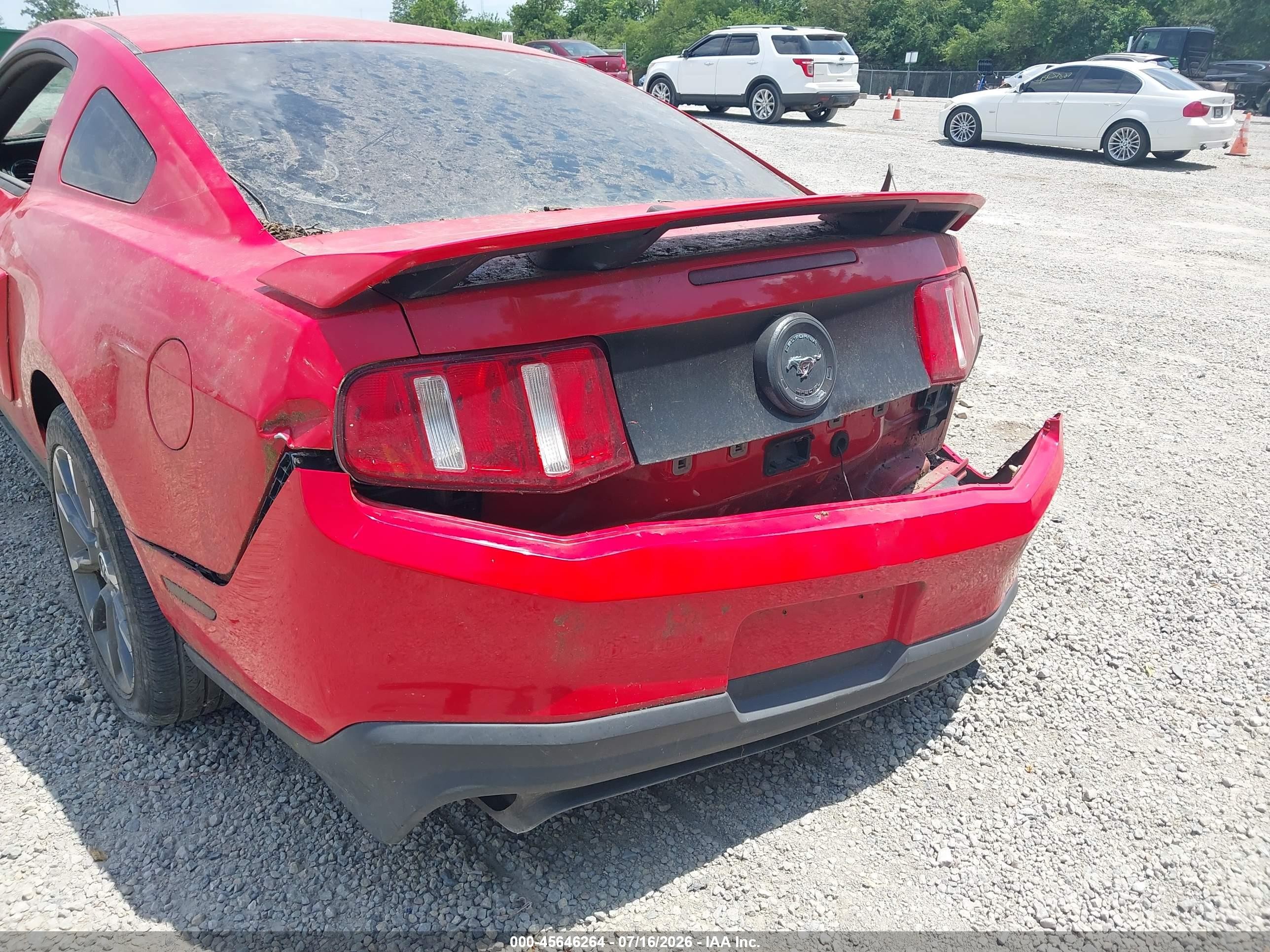 2012 Ford Mustang Gt Premium Red vin: 1ZVBP8CF5C5257520