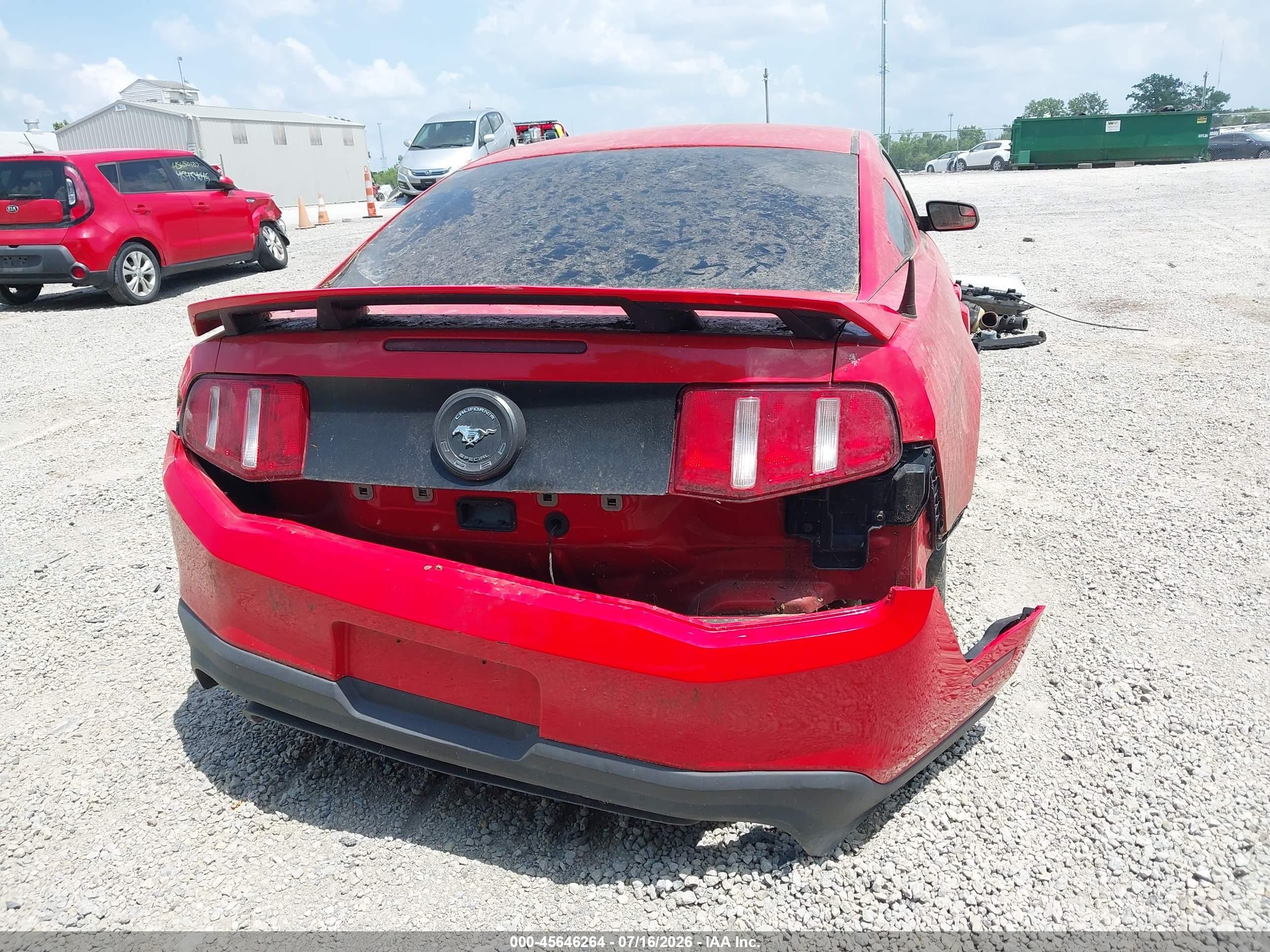 2012 Ford Mustang Gt Premium Red vin: 1ZVBP8CF5C5257520