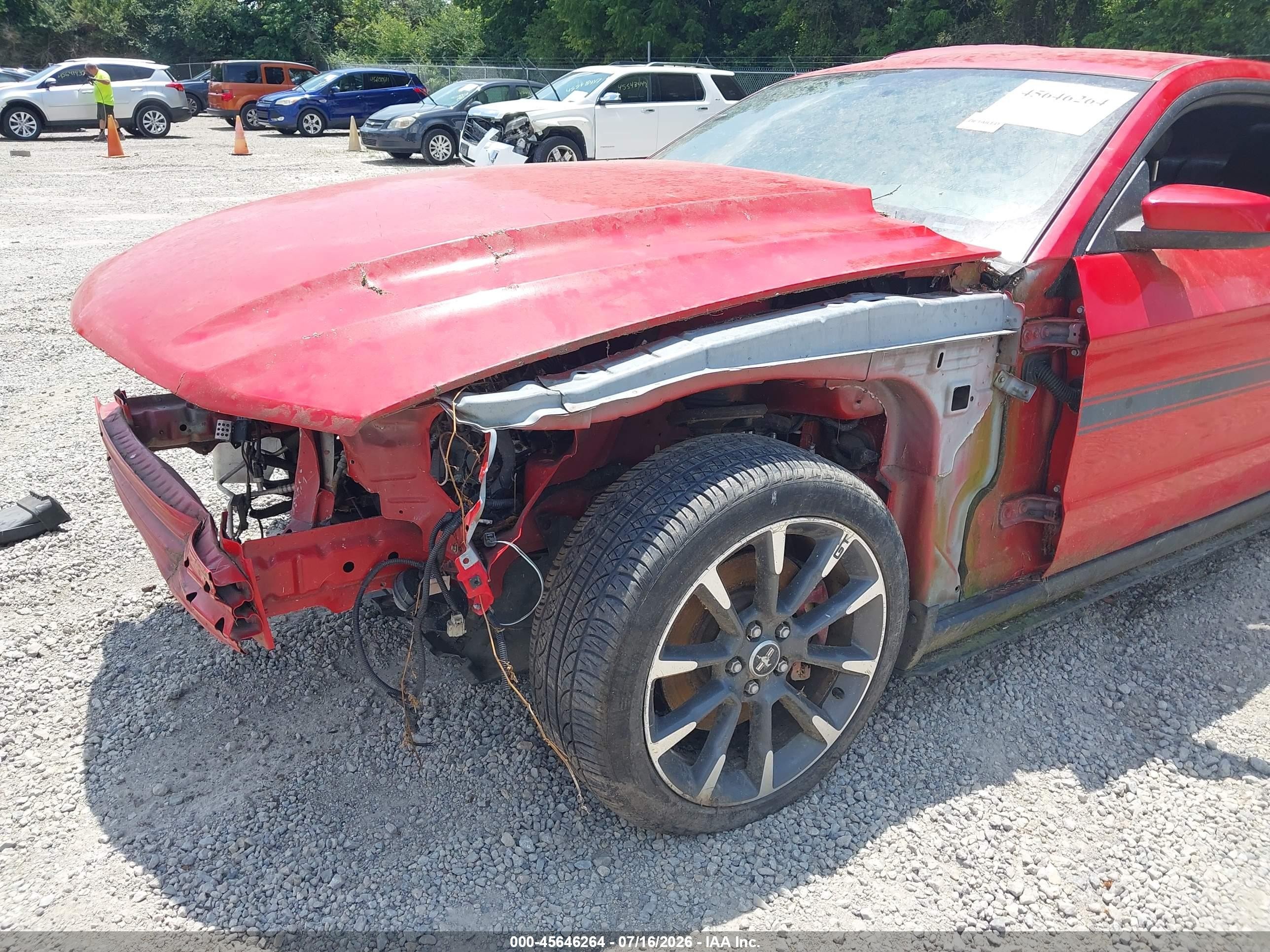 2012 Ford Mustang Gt Premium Red vin: 1ZVBP8CF5C5257520