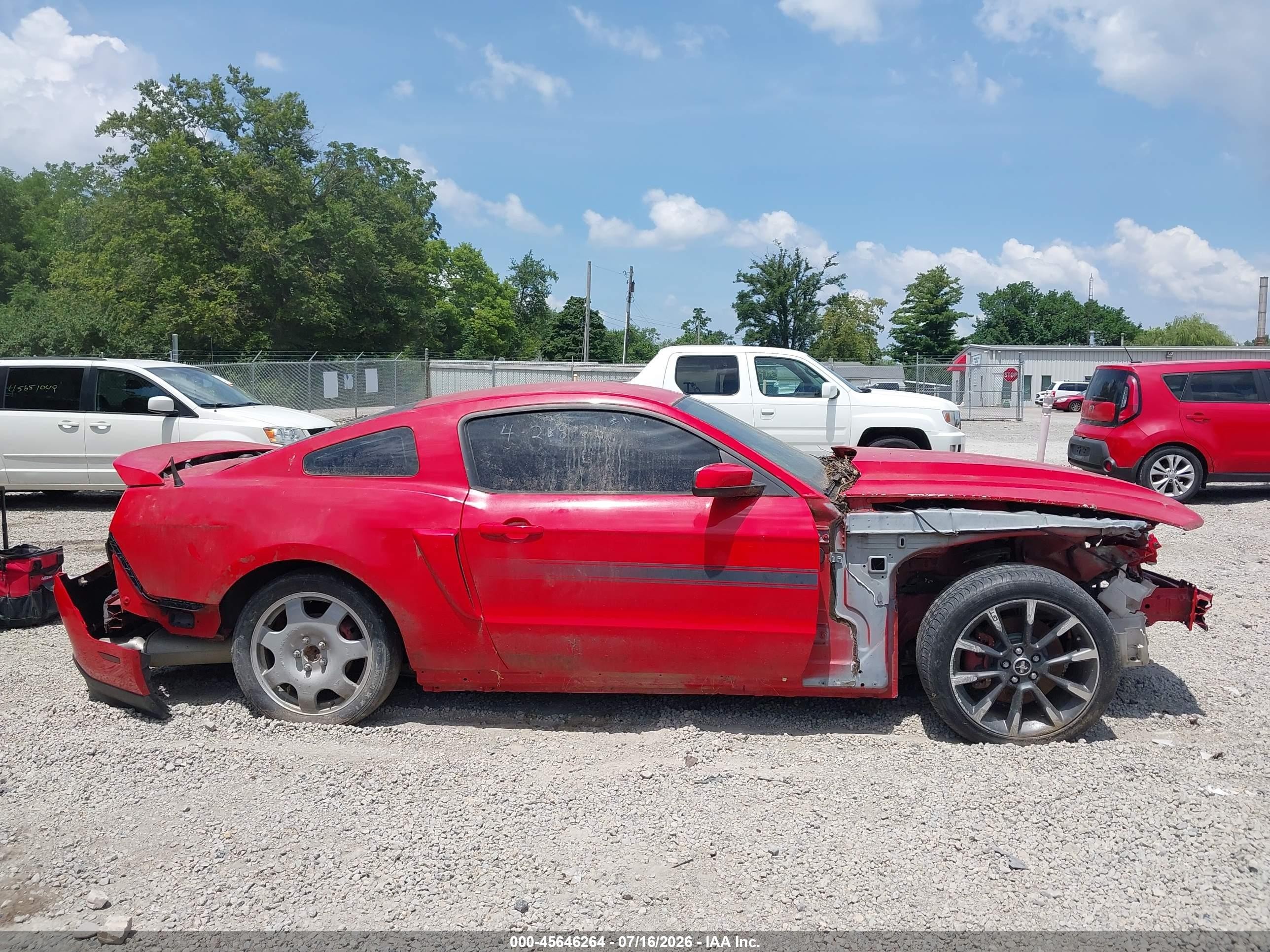2012 Ford Mustang Gt Premium Red vin: 1ZVBP8CF5C5257520