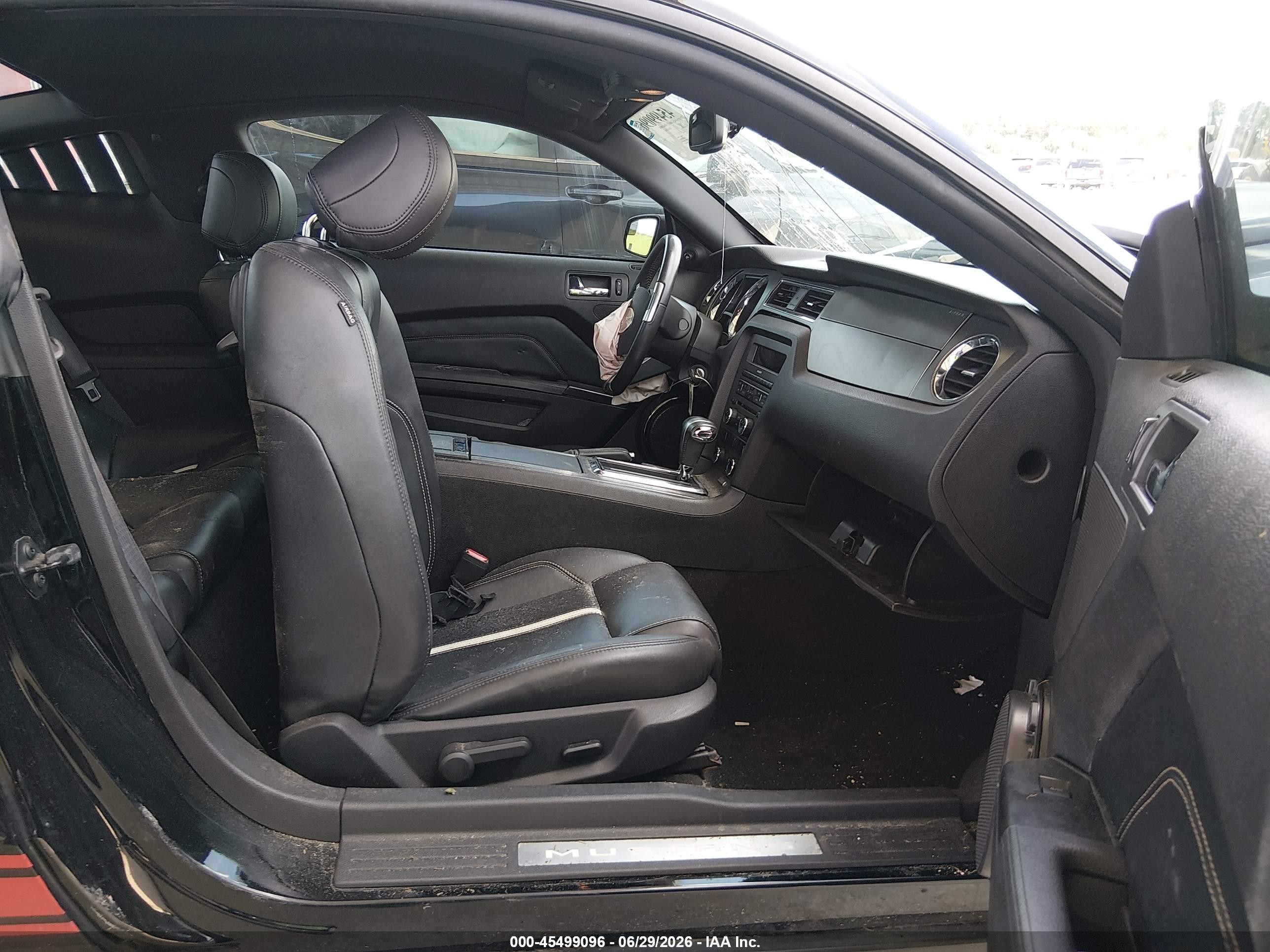 2012 Ford Mustang Gt/gt Premium Black vin: 1ZVBP8CF5C5280604