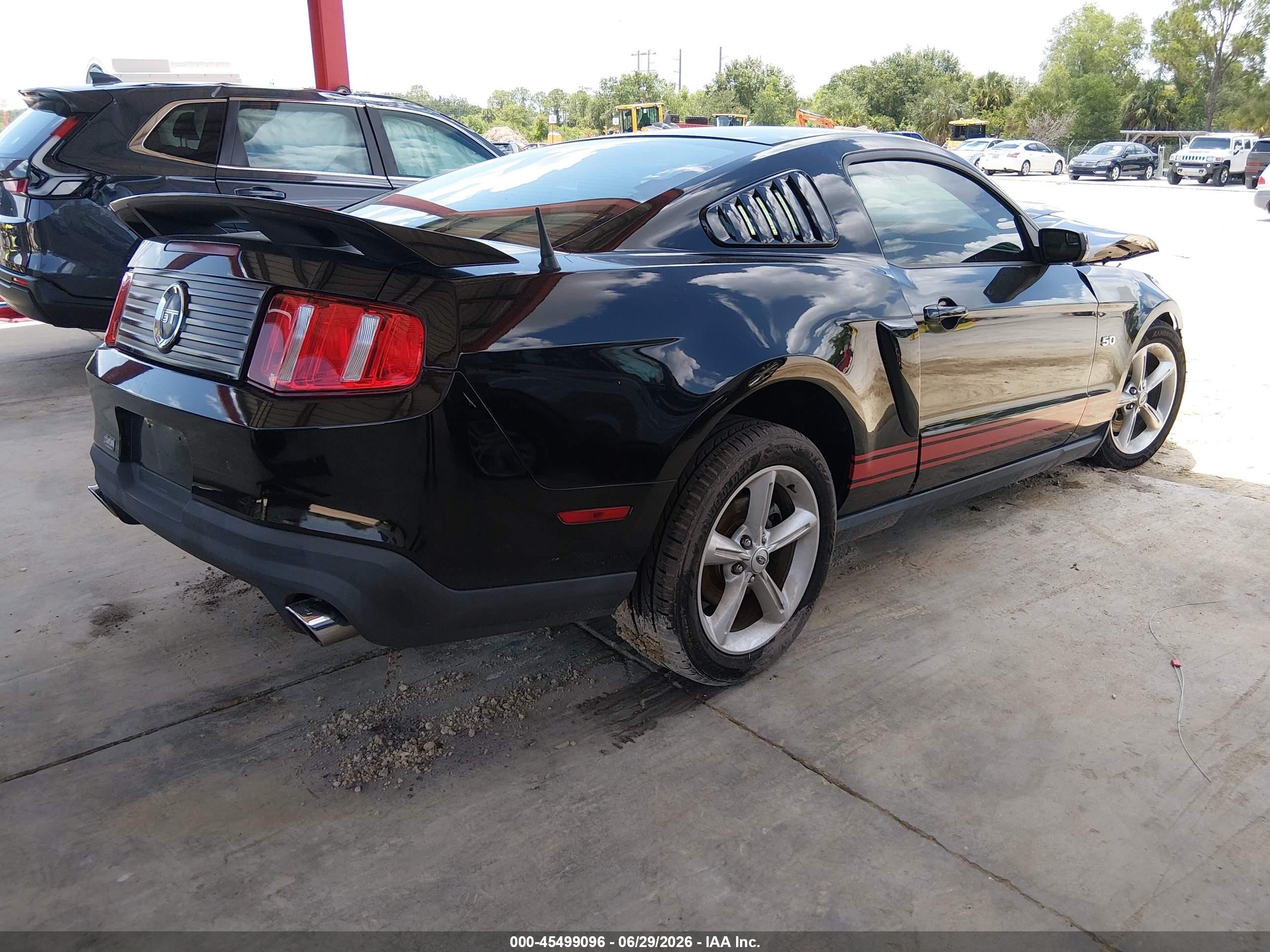 2012 Ford Mustang Gt/gt Premium Black vin: 1ZVBP8CF5C5280604