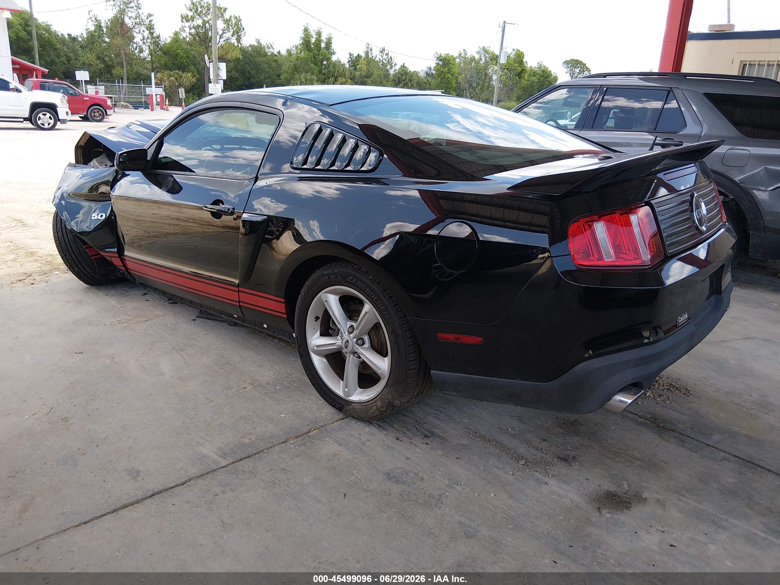 2012 Ford Mustang Gt/gt Premium Black vin: 1ZVBP8CF5C5280604
