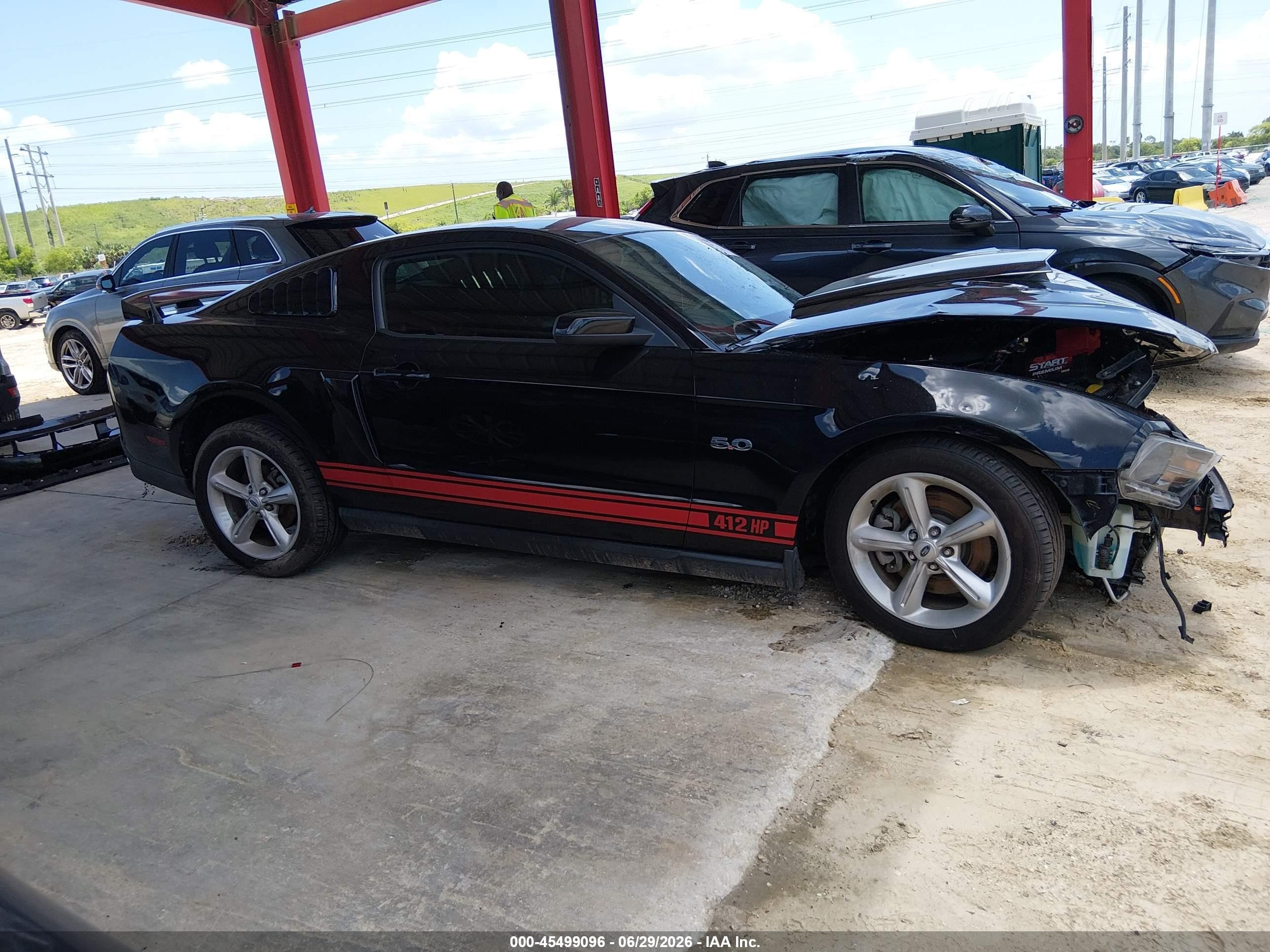 2012 Ford Mustang Gt/gt Premium Black vin: 1ZVBP8CF5C5280604