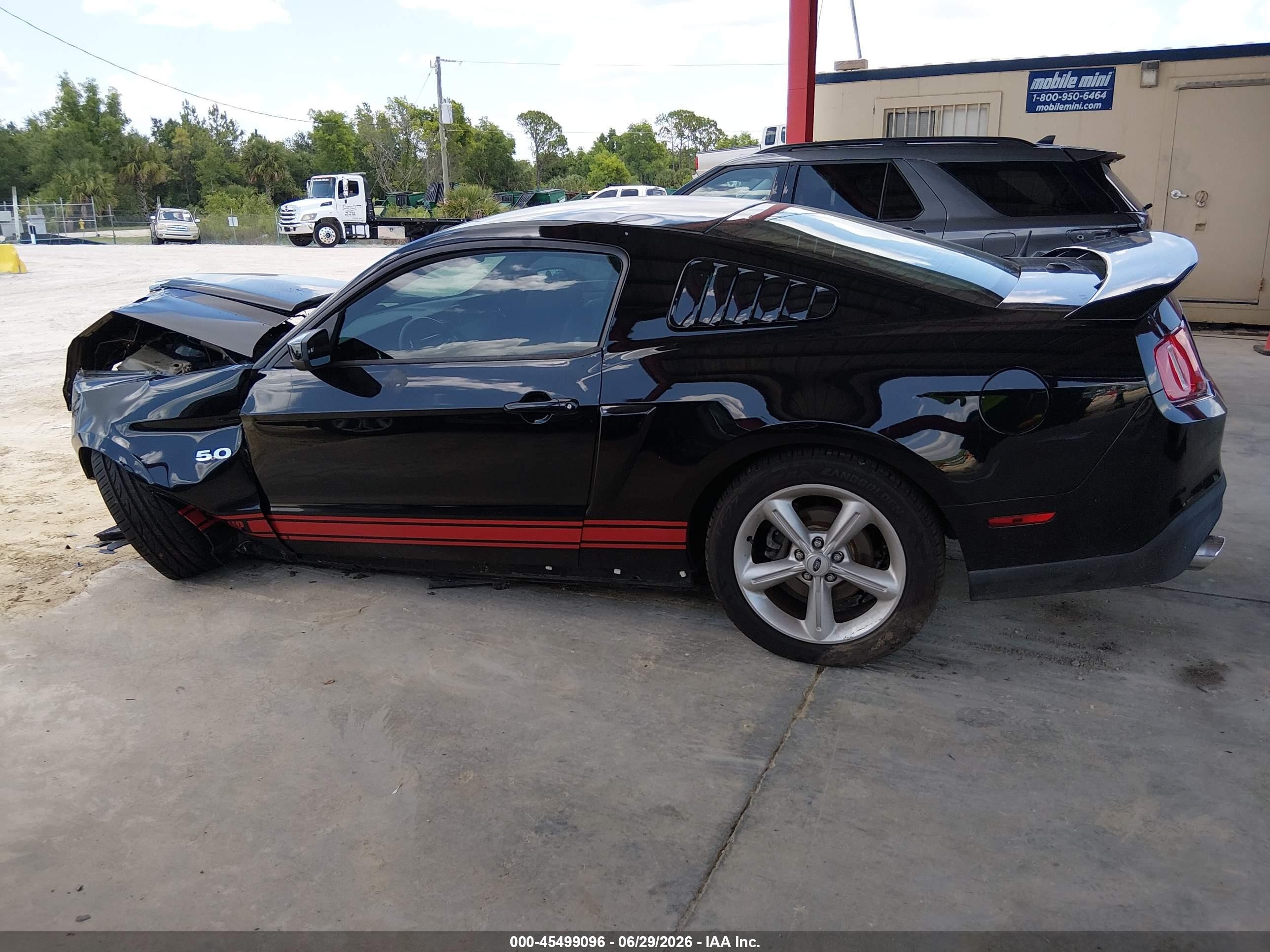 2012 Ford Mustang Gt/gt Premium Black vin: 1ZVBP8CF5C5280604