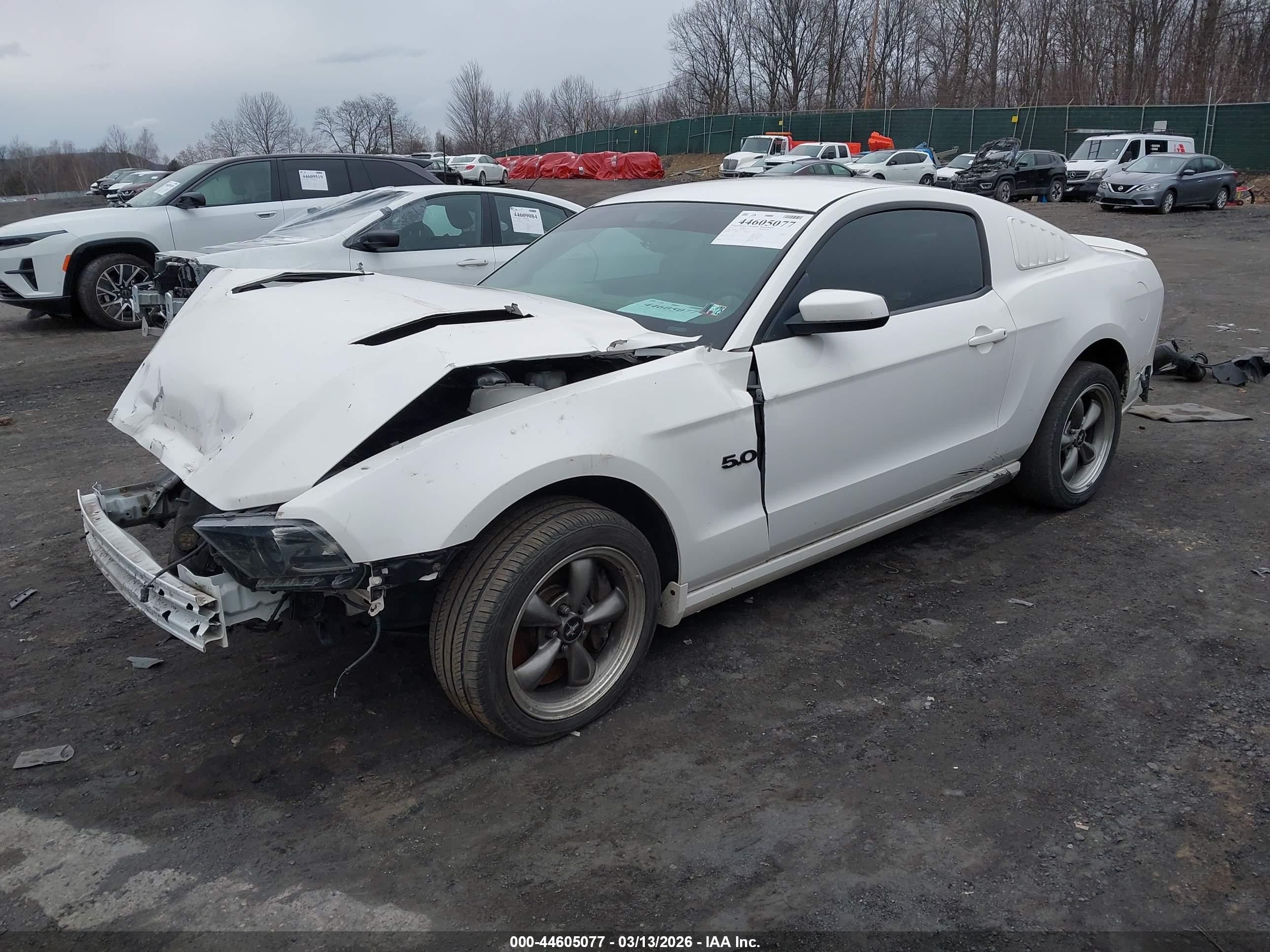 2013 Ford Mustang Gt Premium White vin: 1ZVBP8CF5D5209307