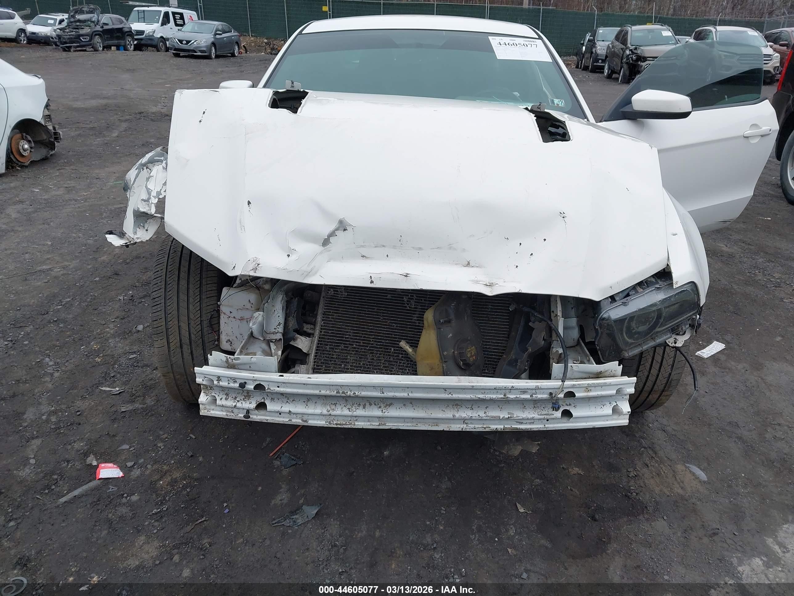 2013 Ford Mustang Gt Premium White vin: 1ZVBP8CF5D5209307
