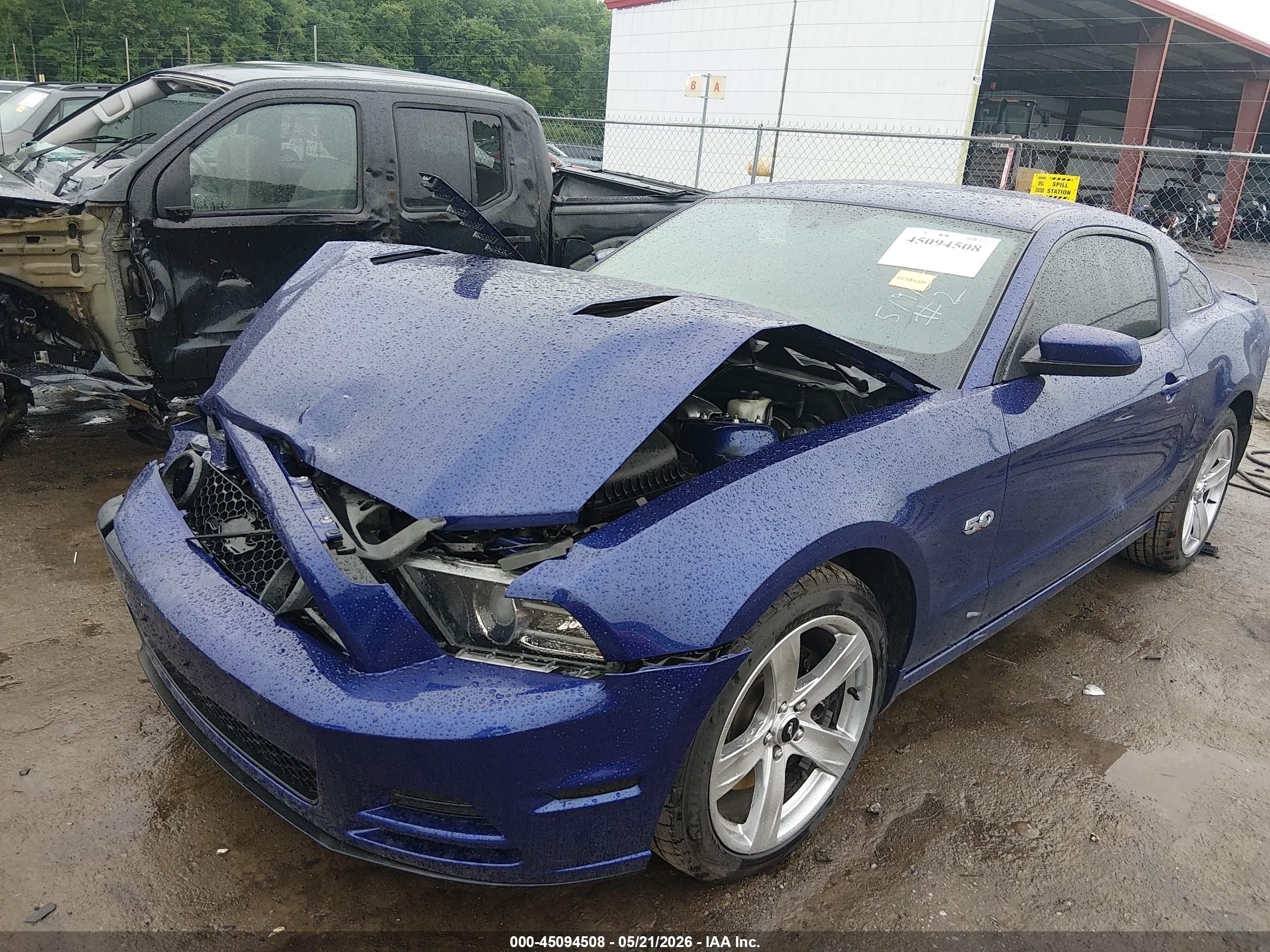 2014 Ford Mustang Gt Premium Blue vin: 1ZVBP8CF5E5306363