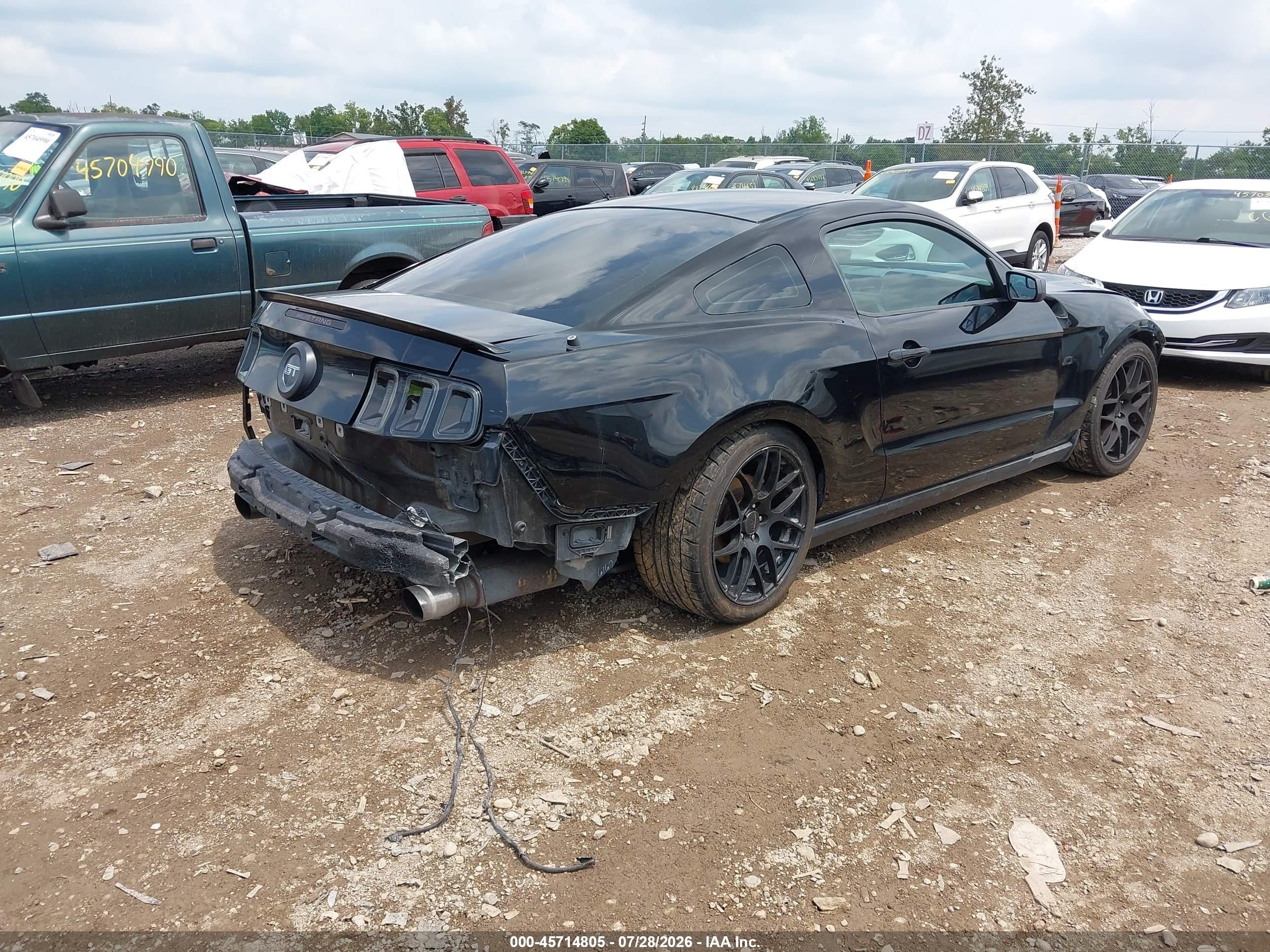 2011 Ford Mustang Gt Black vin: 1ZVBP8CF6B5110041