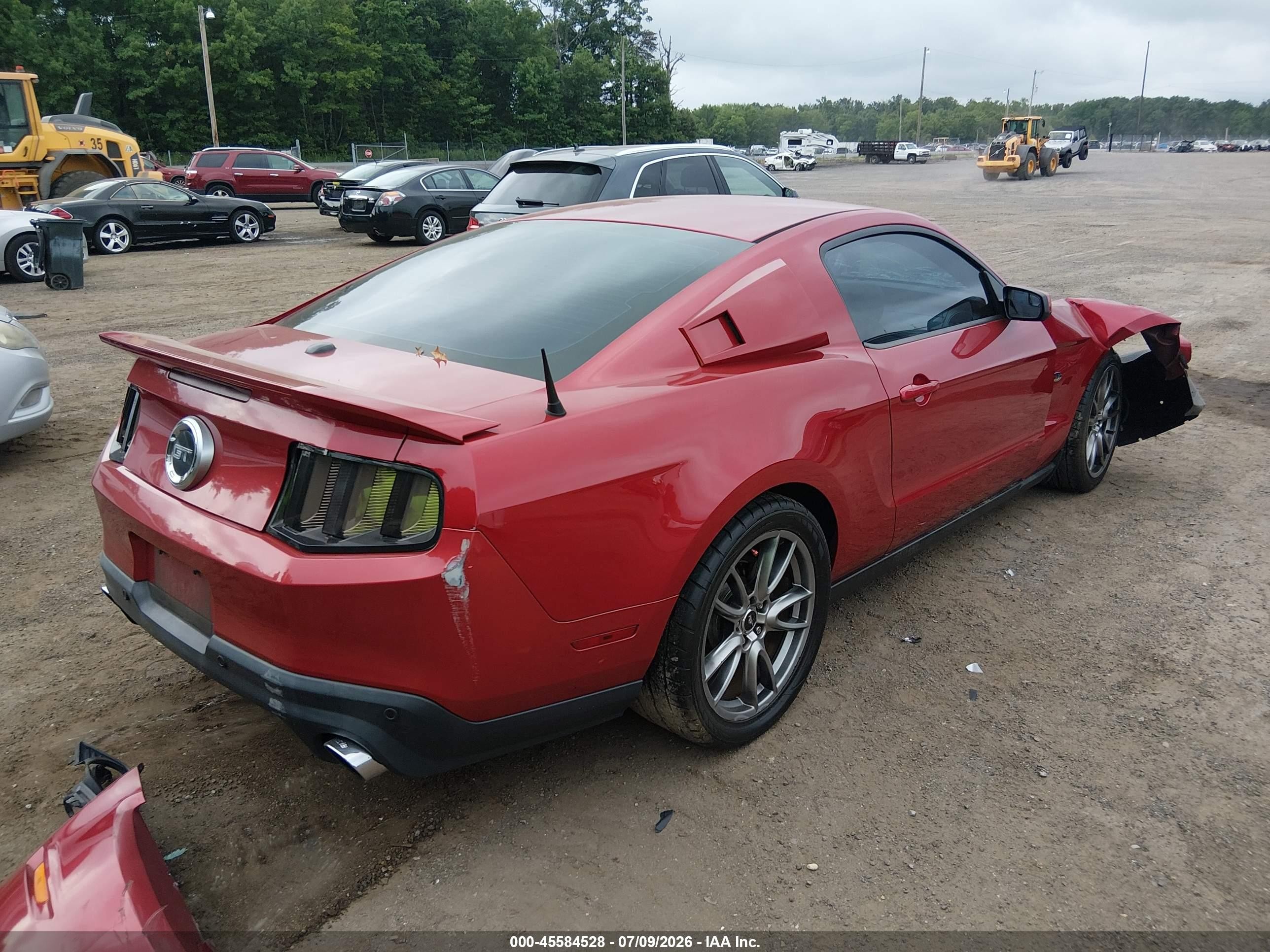 2012 Ford Mustang Gt Premium Красный vin: 1ZVBP8CF6C5247630
