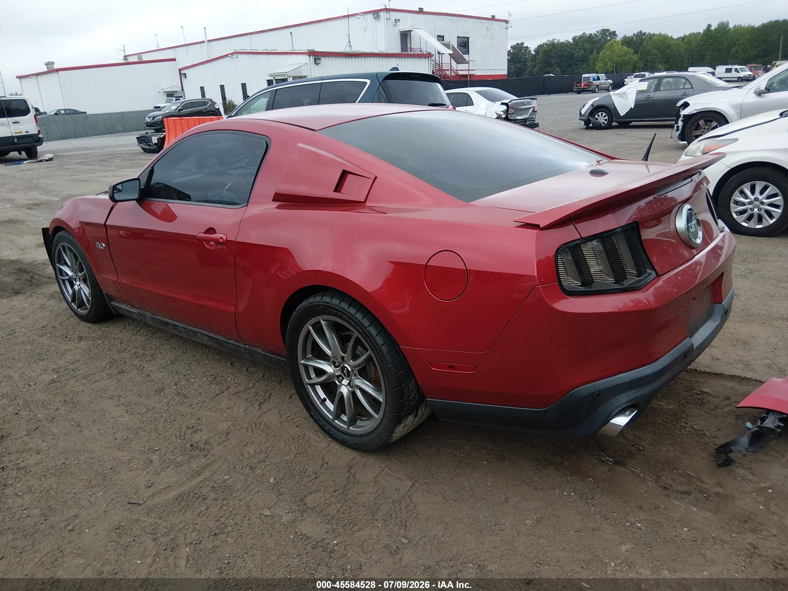 2012 Ford Mustang Gt Premium Красный vin: 1ZVBP8CF6C5247630