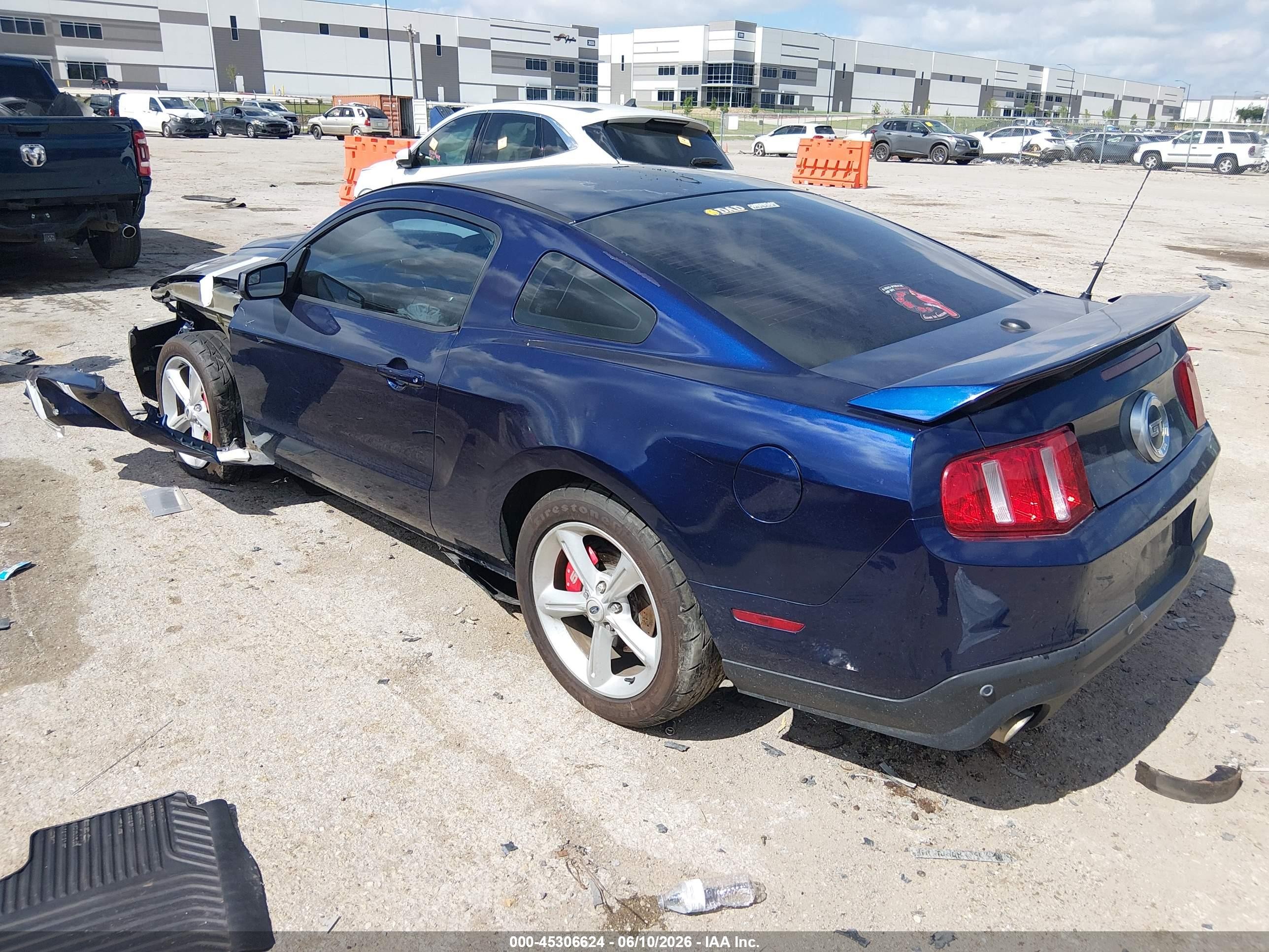 2012 Ford Mustang Gt Premium Blue vin: 1ZVBP8CF6C5252701