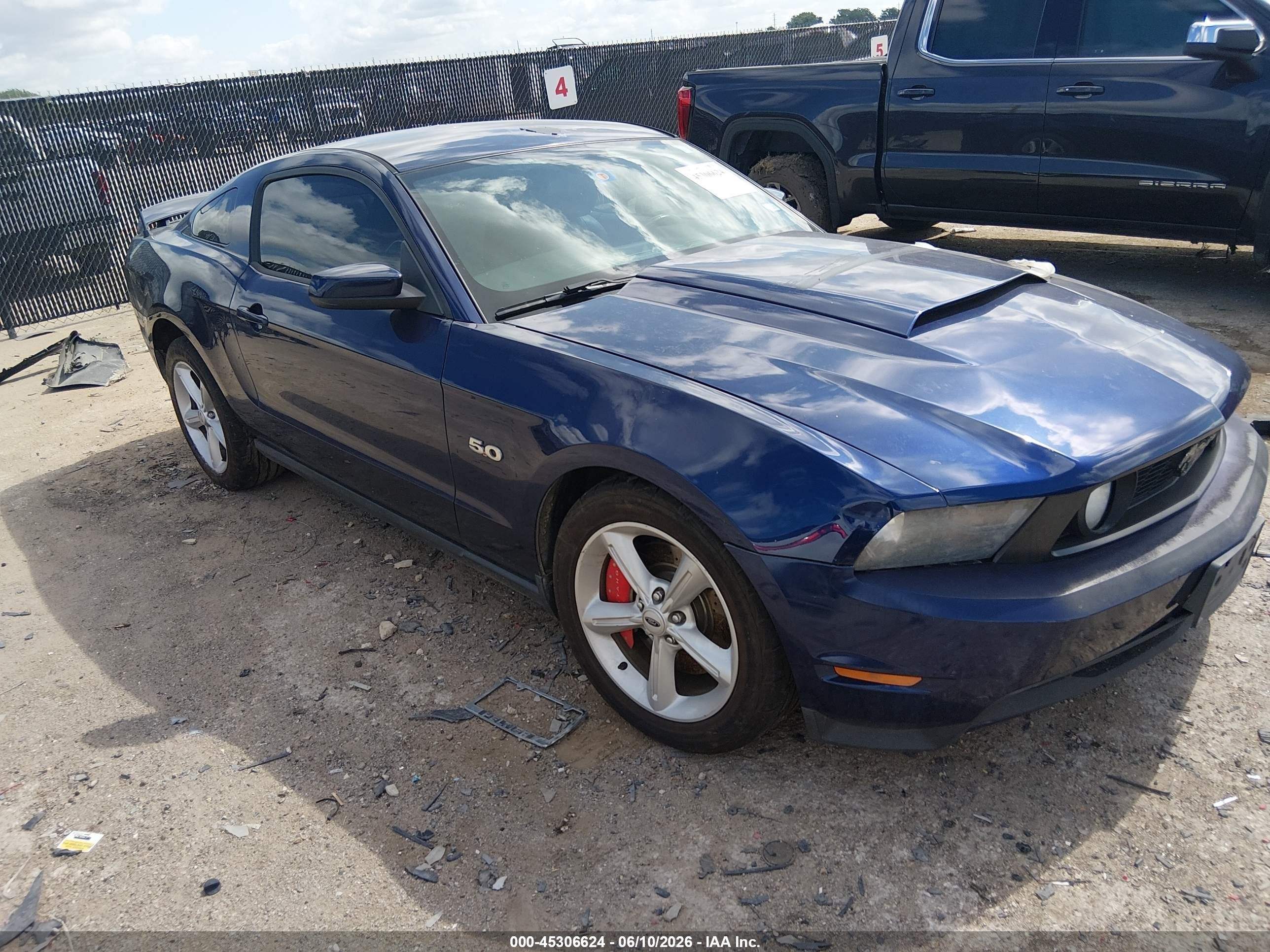 2012 Ford Mustang Gt Premium Blue vin: 1ZVBP8CF6C5252701