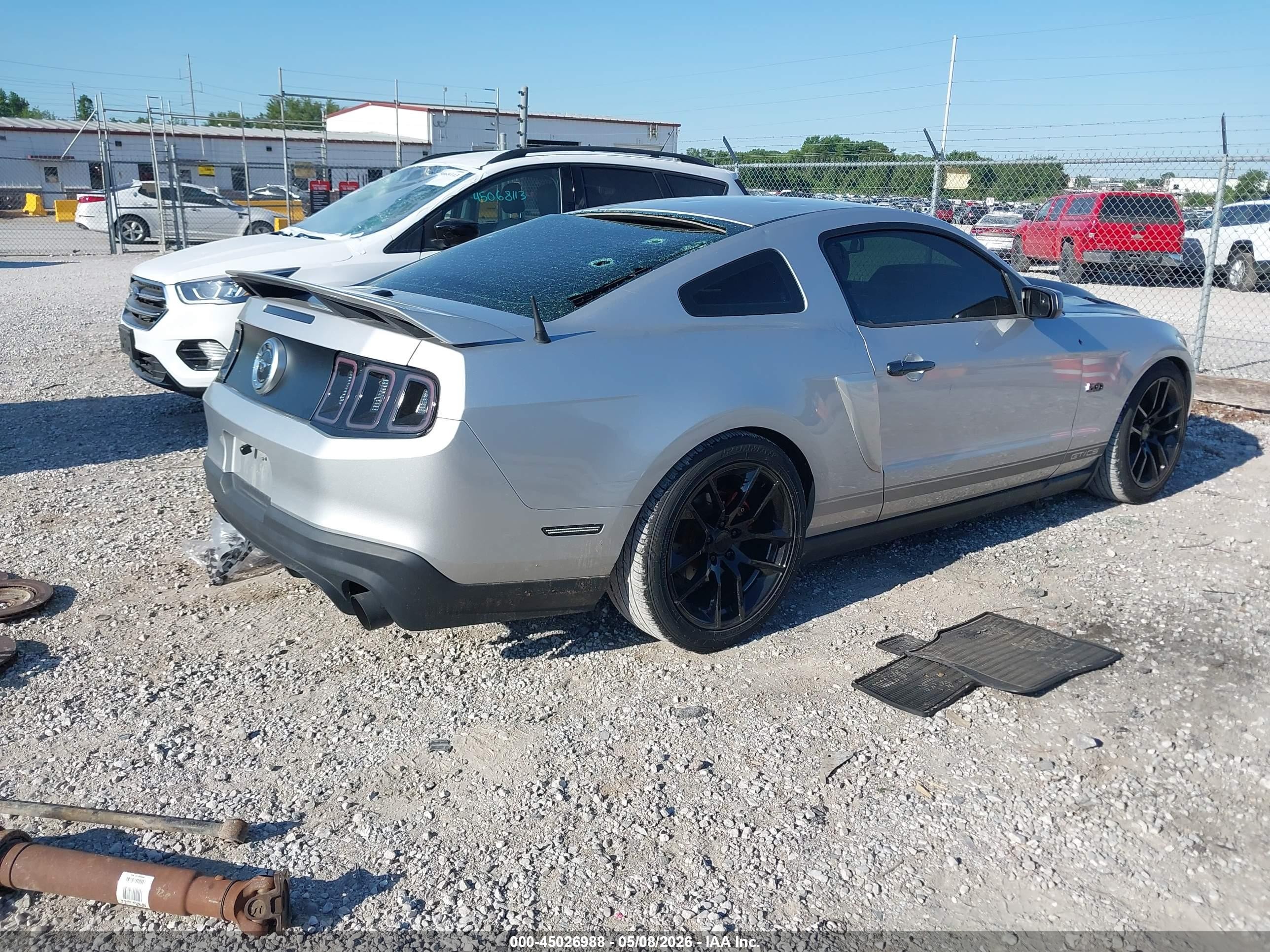 2012 Ford Mustang Gt Premium Gray vin: 1ZVBP8CF6C5252892