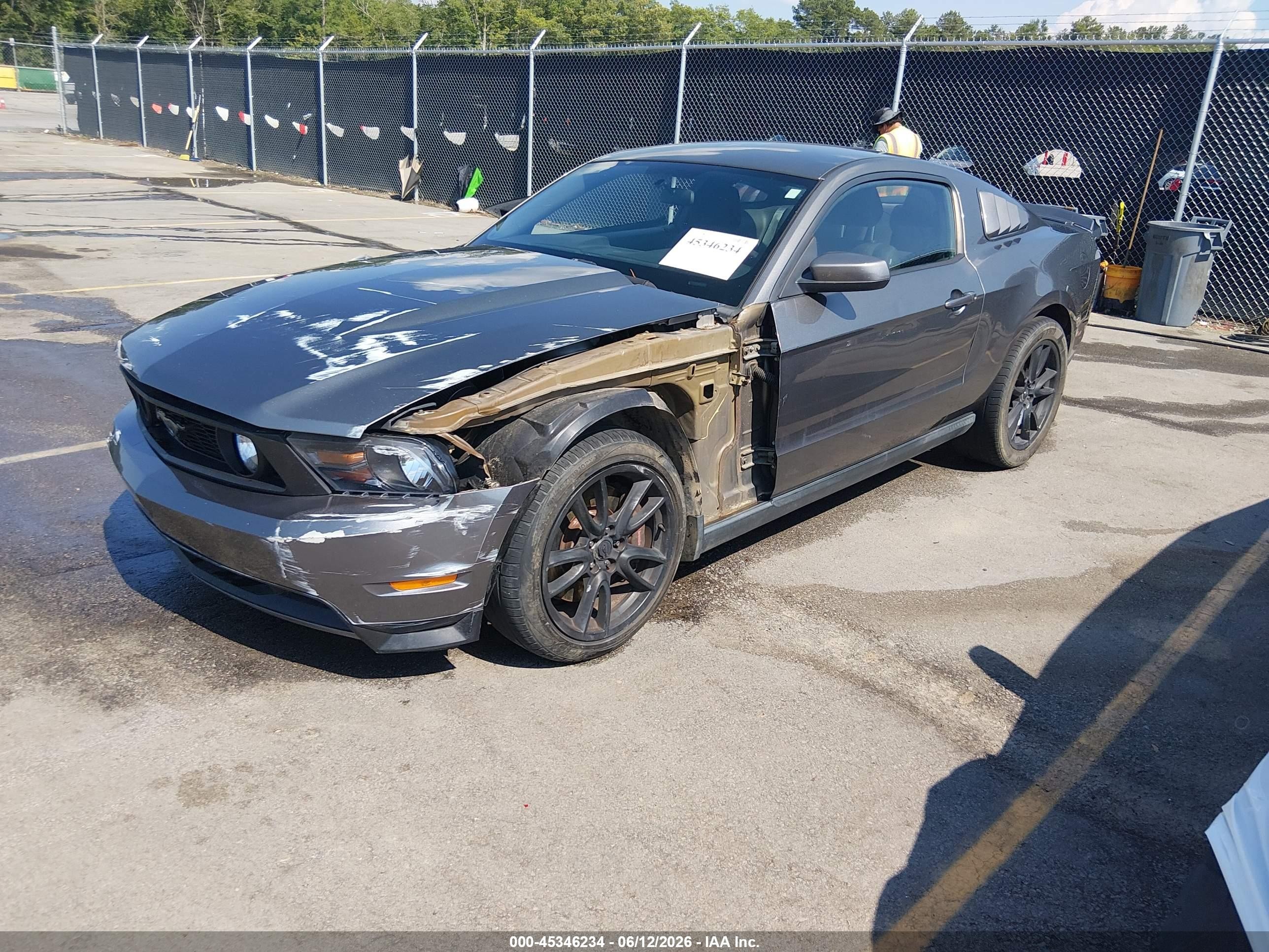 2012 Ford Mustang Gt Gray vin: 1ZVBP8CF6C5265707