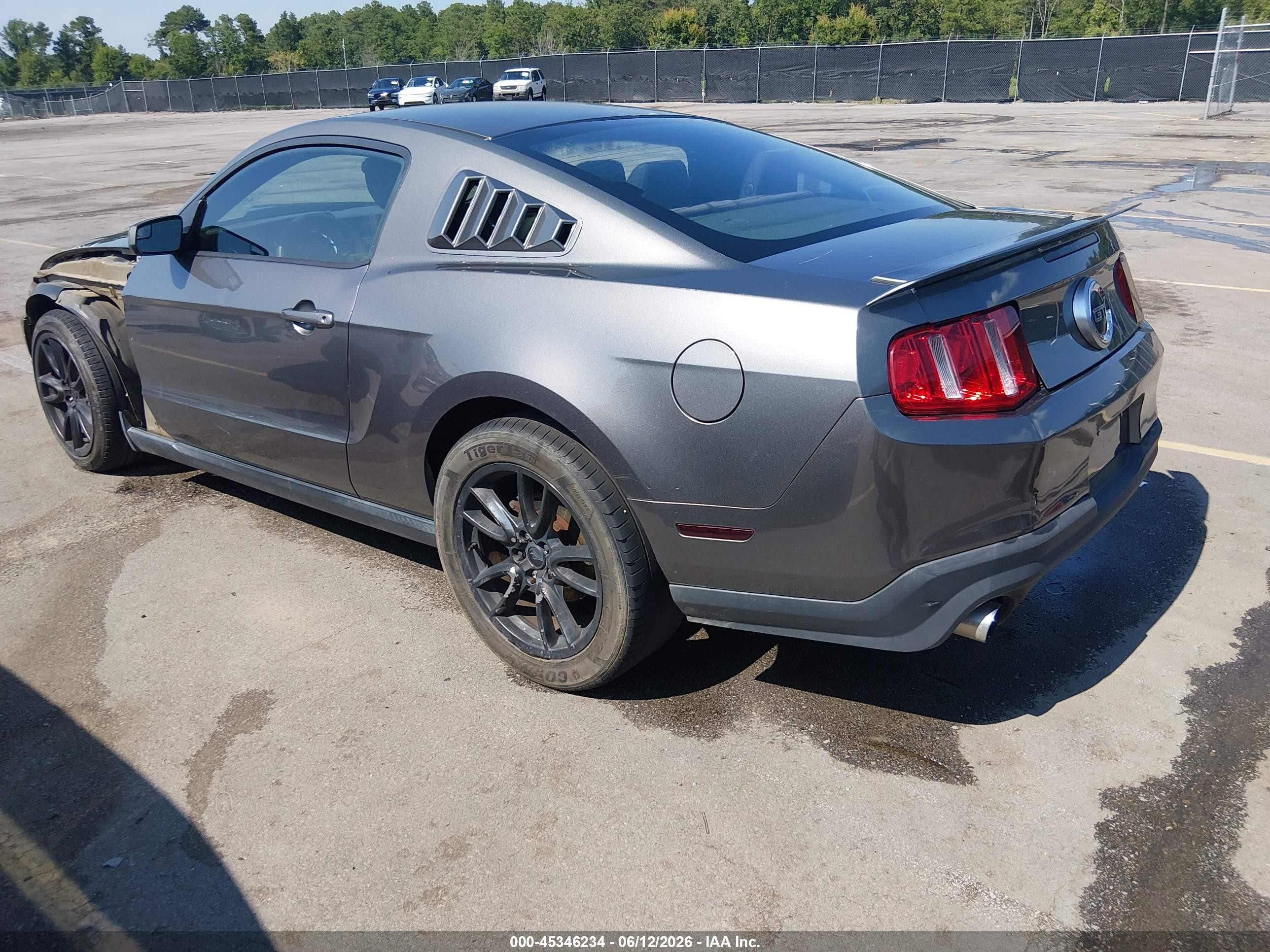 2012 Ford Mustang Gt Gray vin: 1ZVBP8CF6C5265707