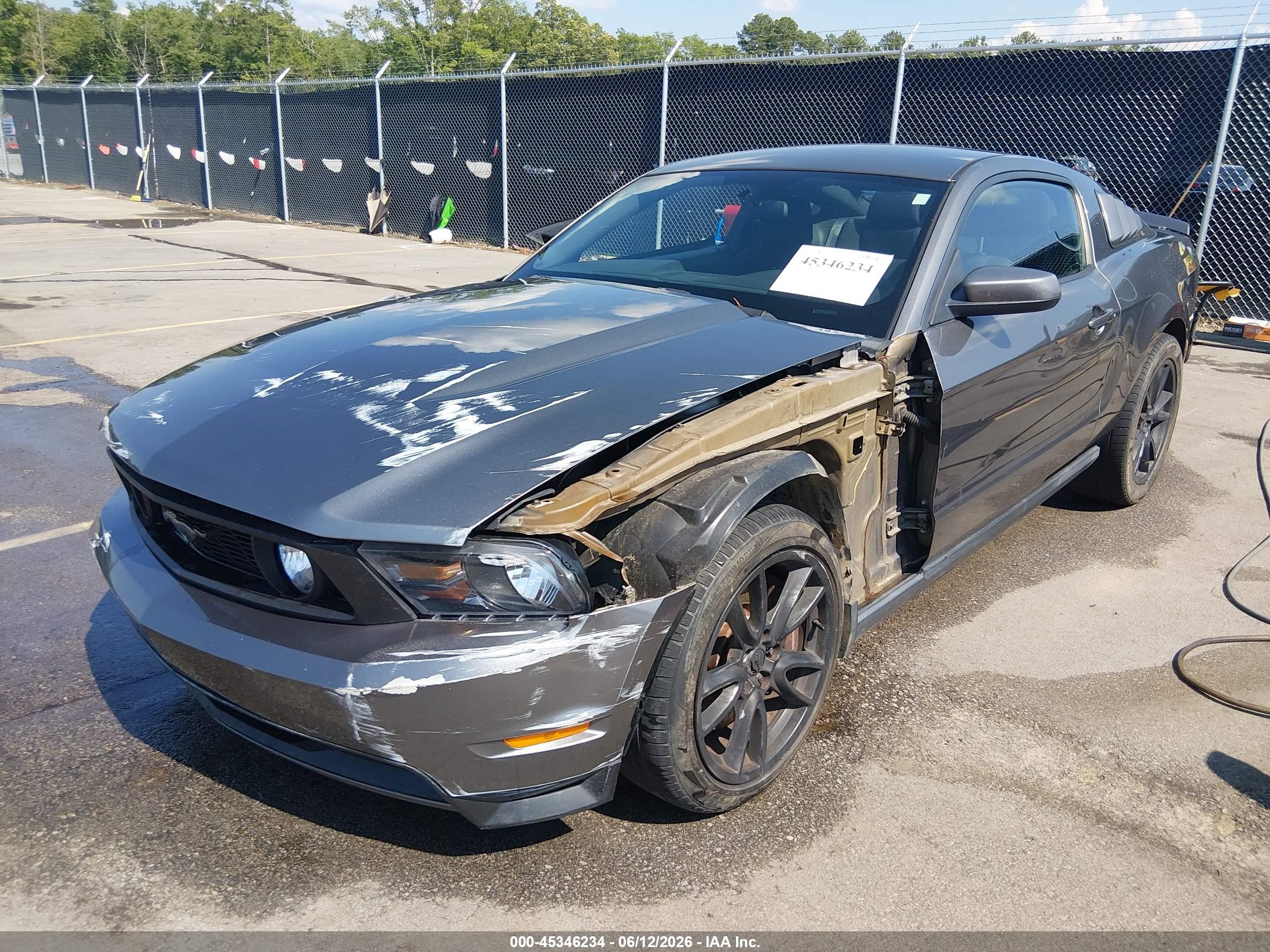2012 Ford Mustang Gt Gray vin: 1ZVBP8CF6C5265707