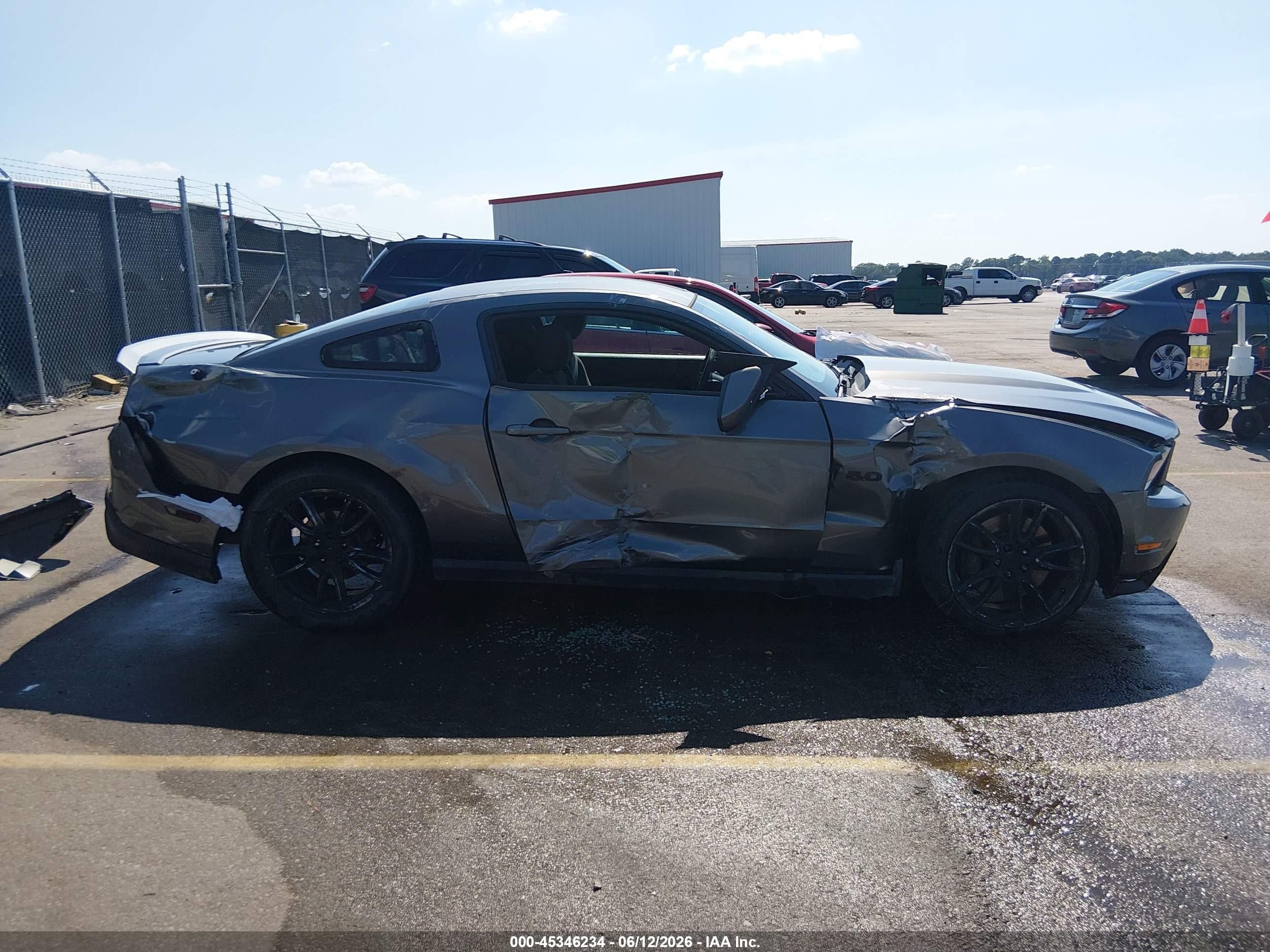 2012 Ford Mustang Gt Gray vin: 1ZVBP8CF6C5265707