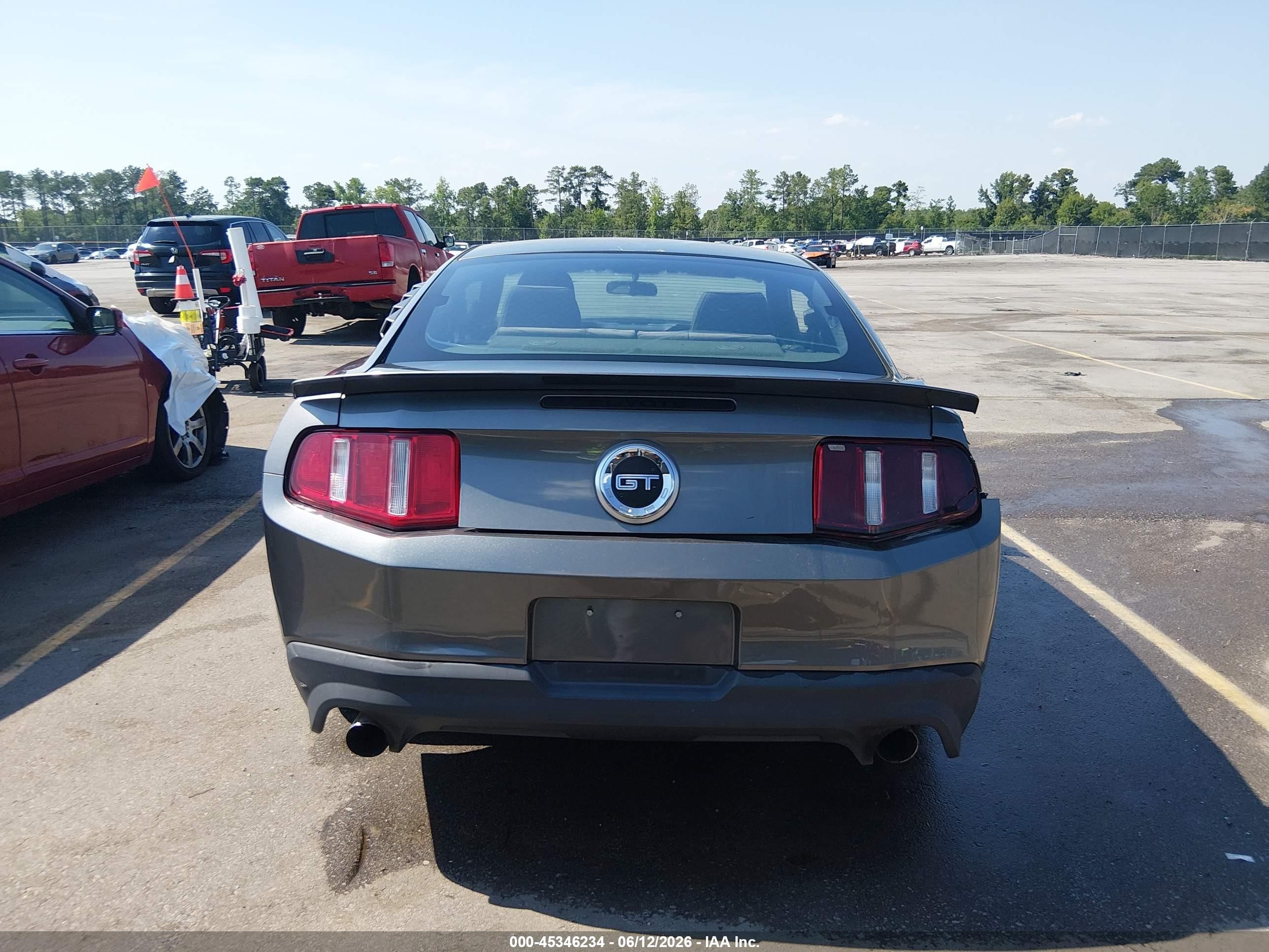 2012 Ford Mustang Gt Gray vin: 1ZVBP8CF6C5265707