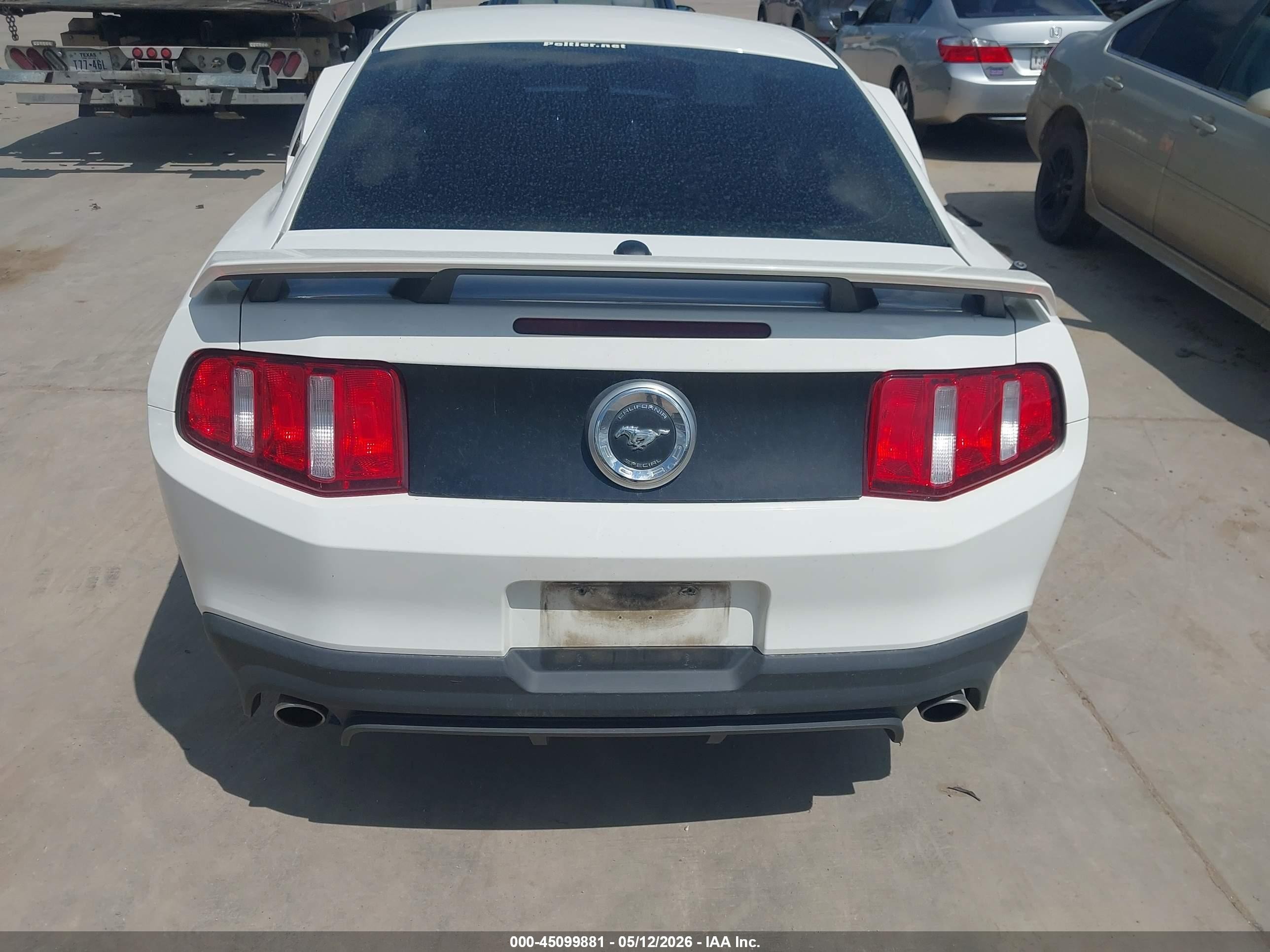 2012 Ford Mustang Gt Premium White vin: 1ZVBP8CF6C5268896