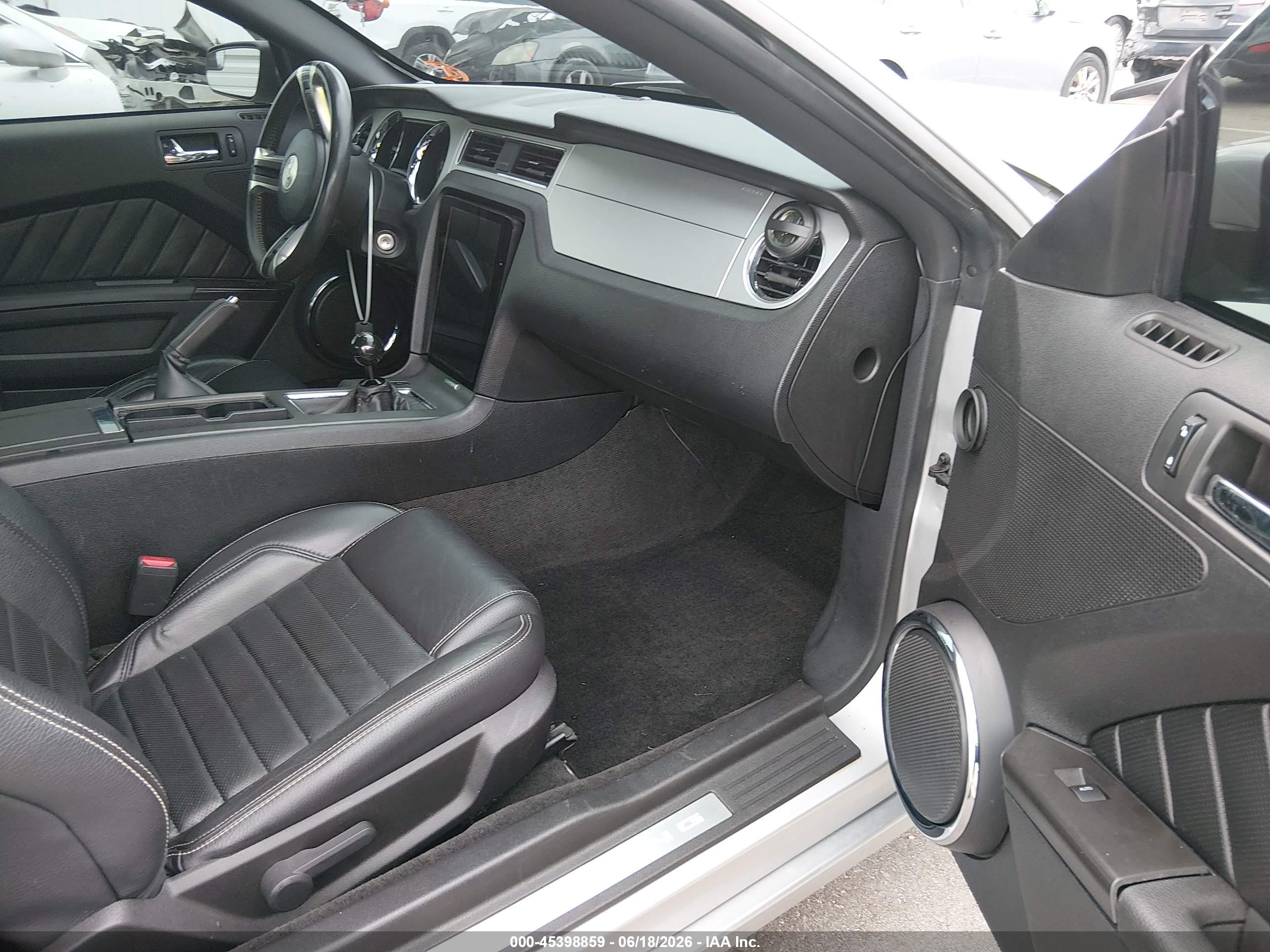2012 Ford Mustang Gt Premium Silver vin: 1ZVBP8CF7C5248494