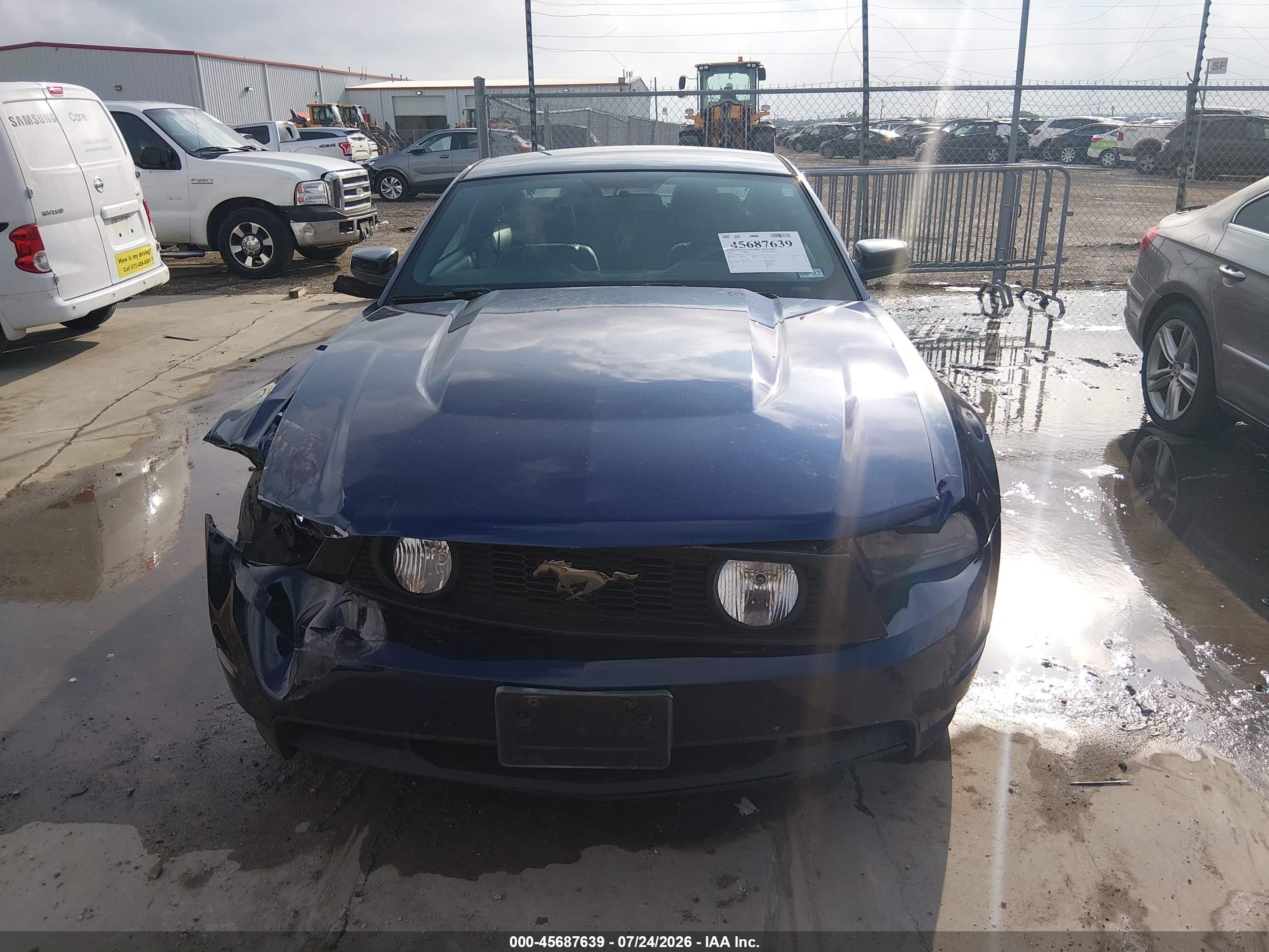 2012 Ford Mustang Gt Premium Blue vin: 1ZVBP8CF7C5272410