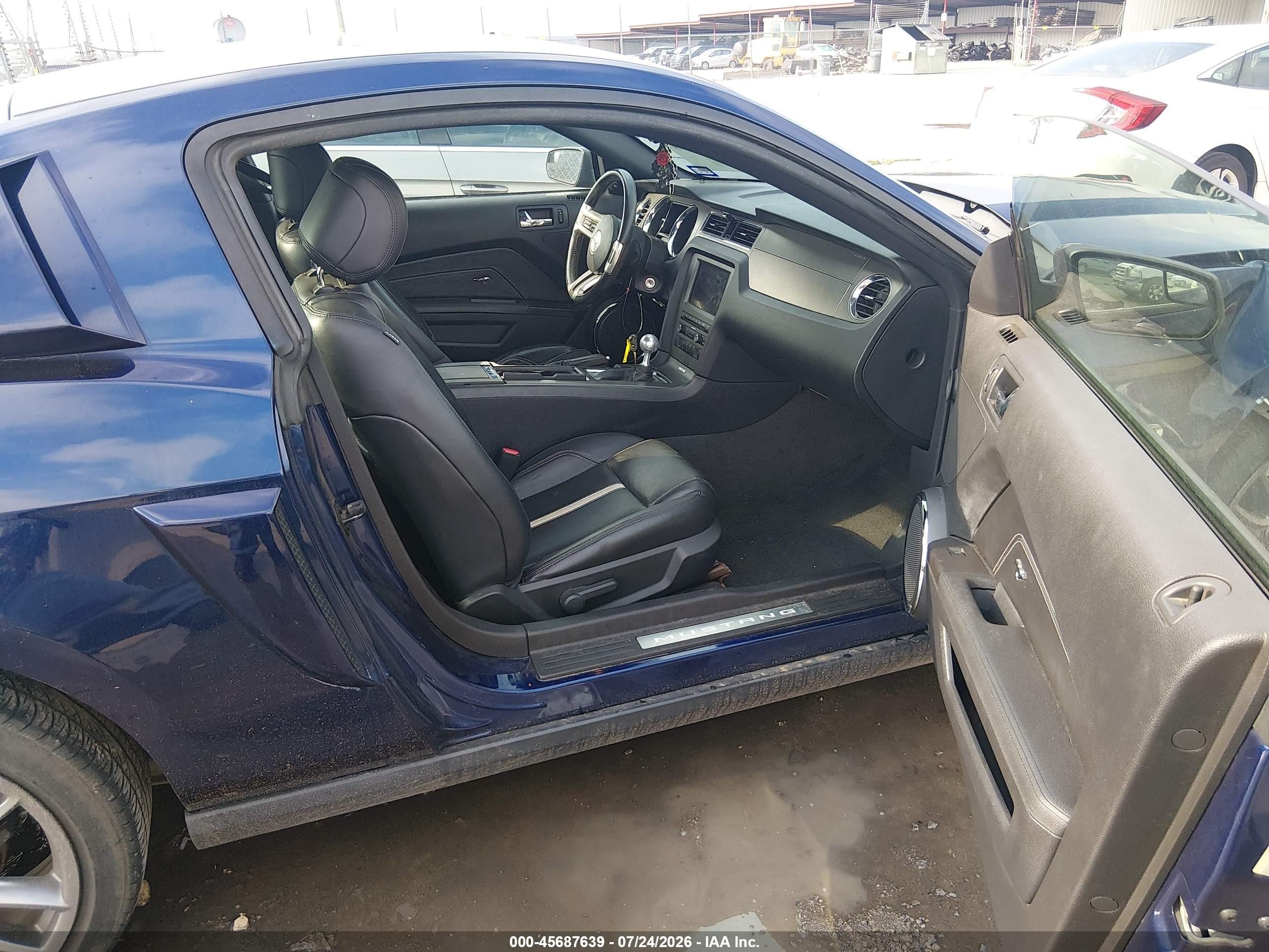 2012 Ford Mustang Gt Premium Blue vin: 1ZVBP8CF7C5272410
