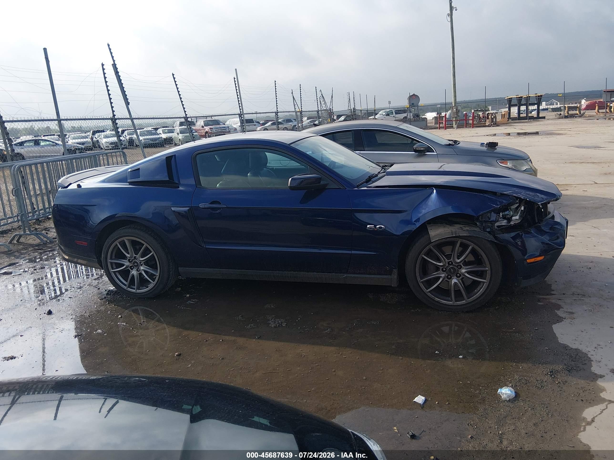 2012 Ford Mustang Gt Premium Blue vin: 1ZVBP8CF7C5272410