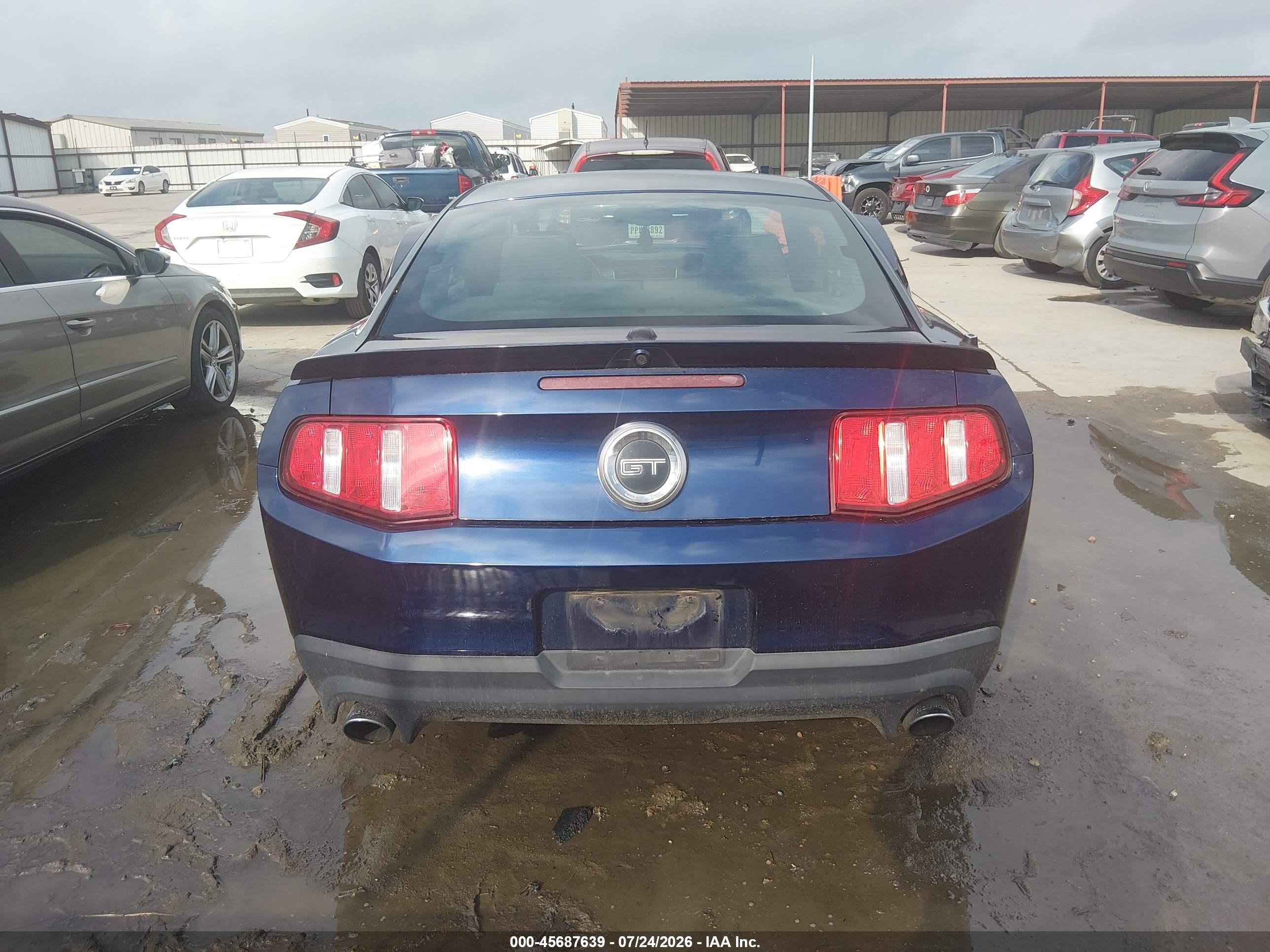 2012 Ford Mustang Gt Premium Blue vin: 1ZVBP8CF7C5272410