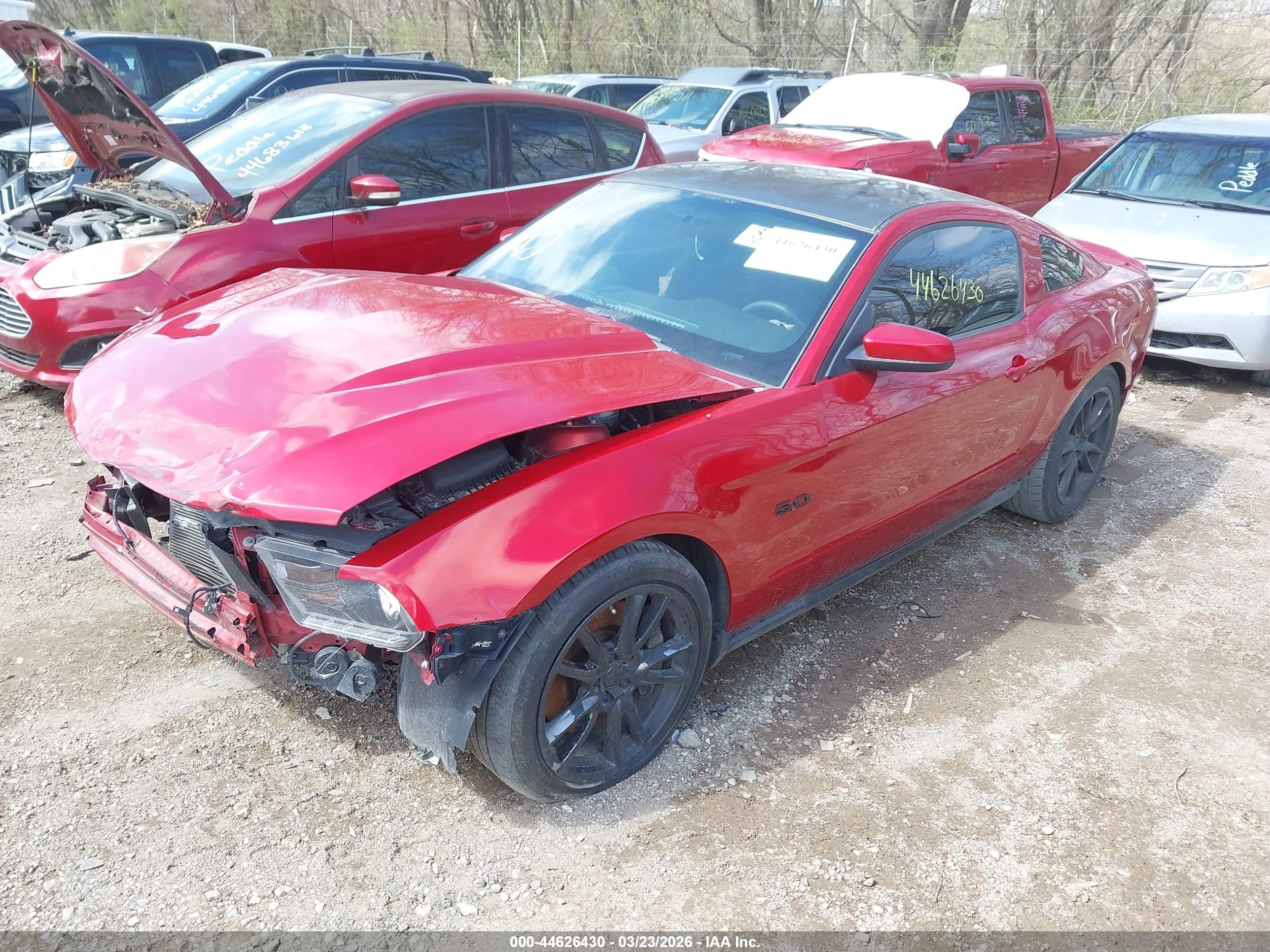 2012 Ford Mustang Gt Красный vin: 1ZVBP8CF7C5288252