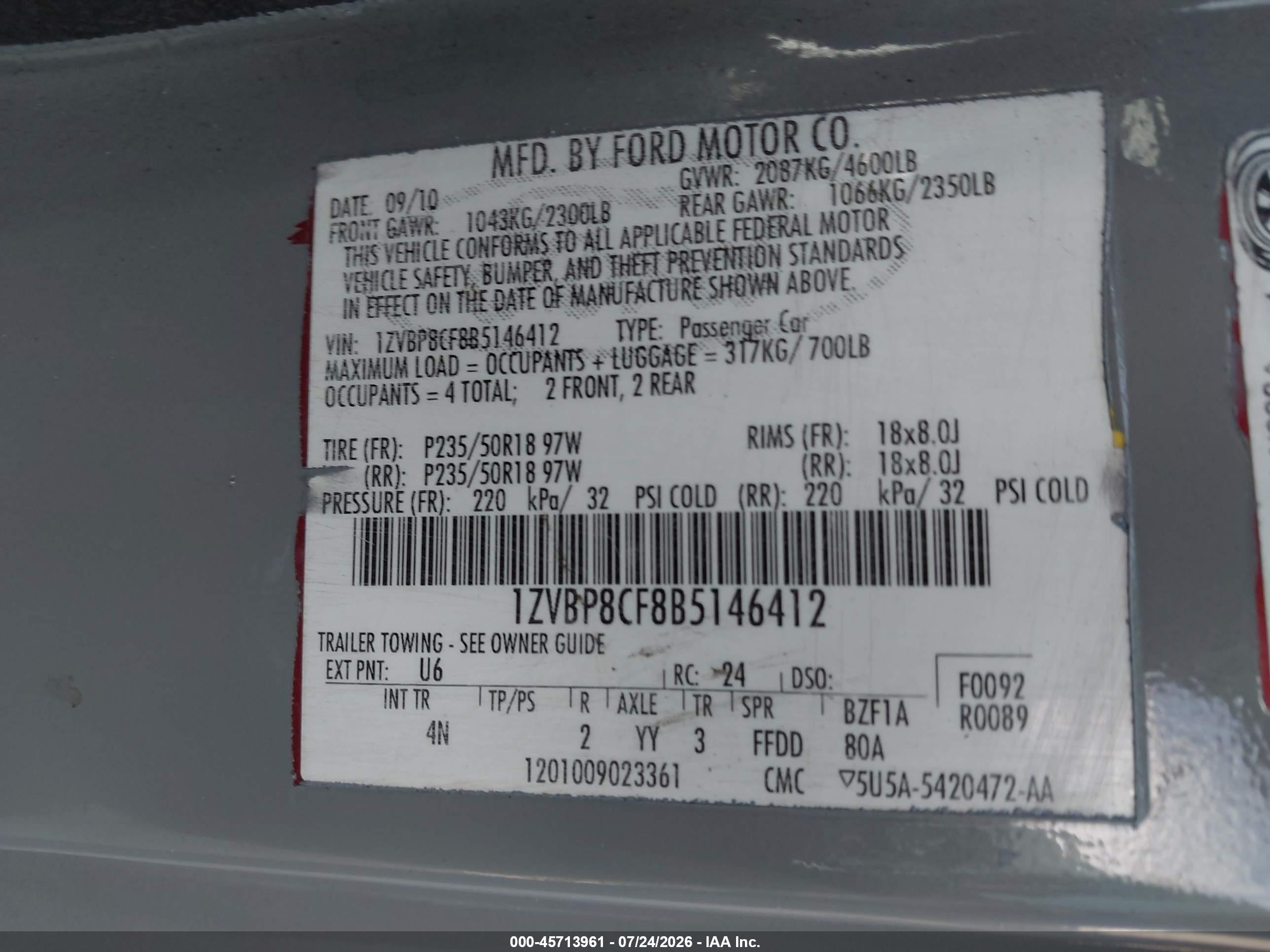 2011 Ford Mustang Gt Premium Gray vin: 1ZVBP8CF8B5146412